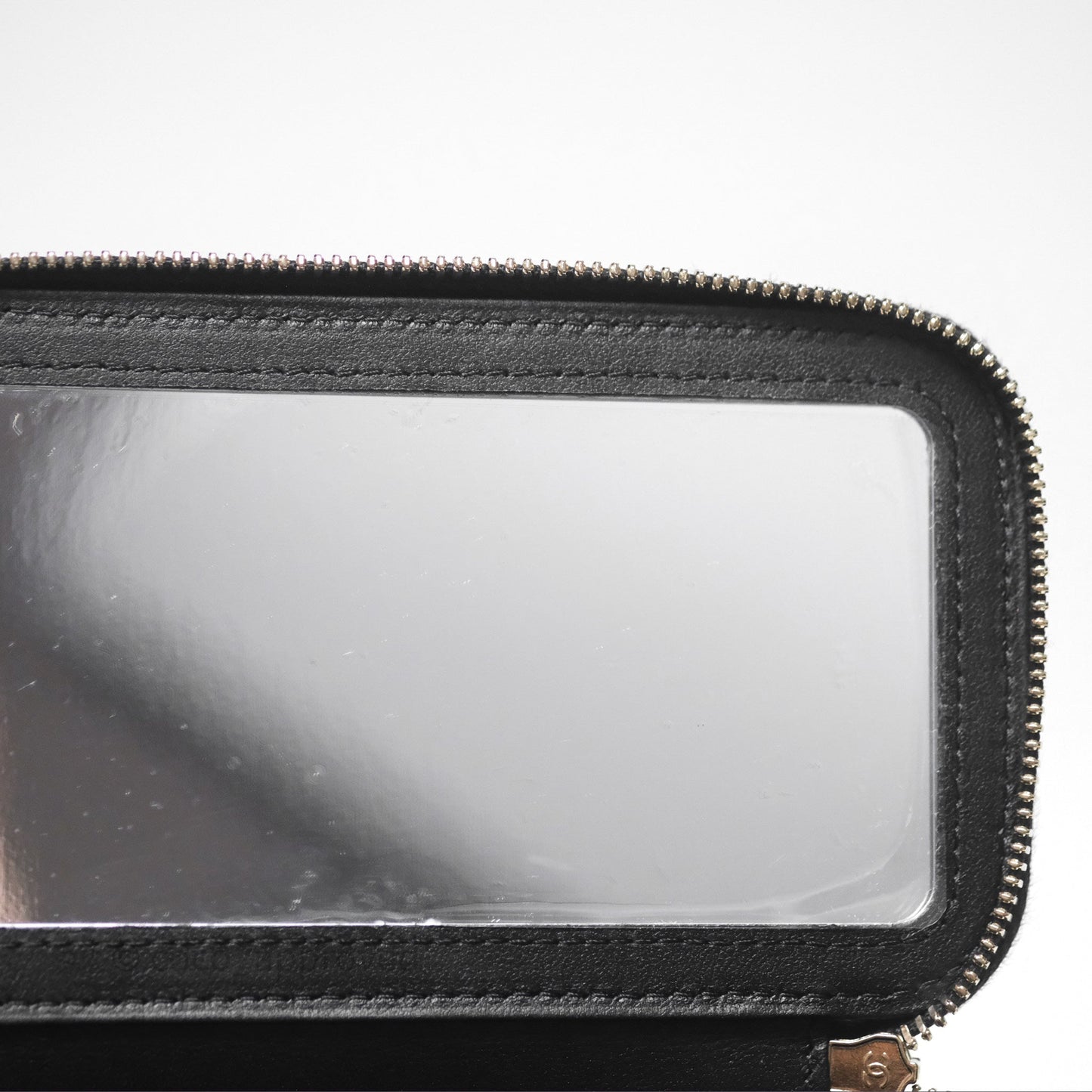 Chanel Vanity Rectangular Top Handle Black Shiny Lambskin Gold Hardware 24P