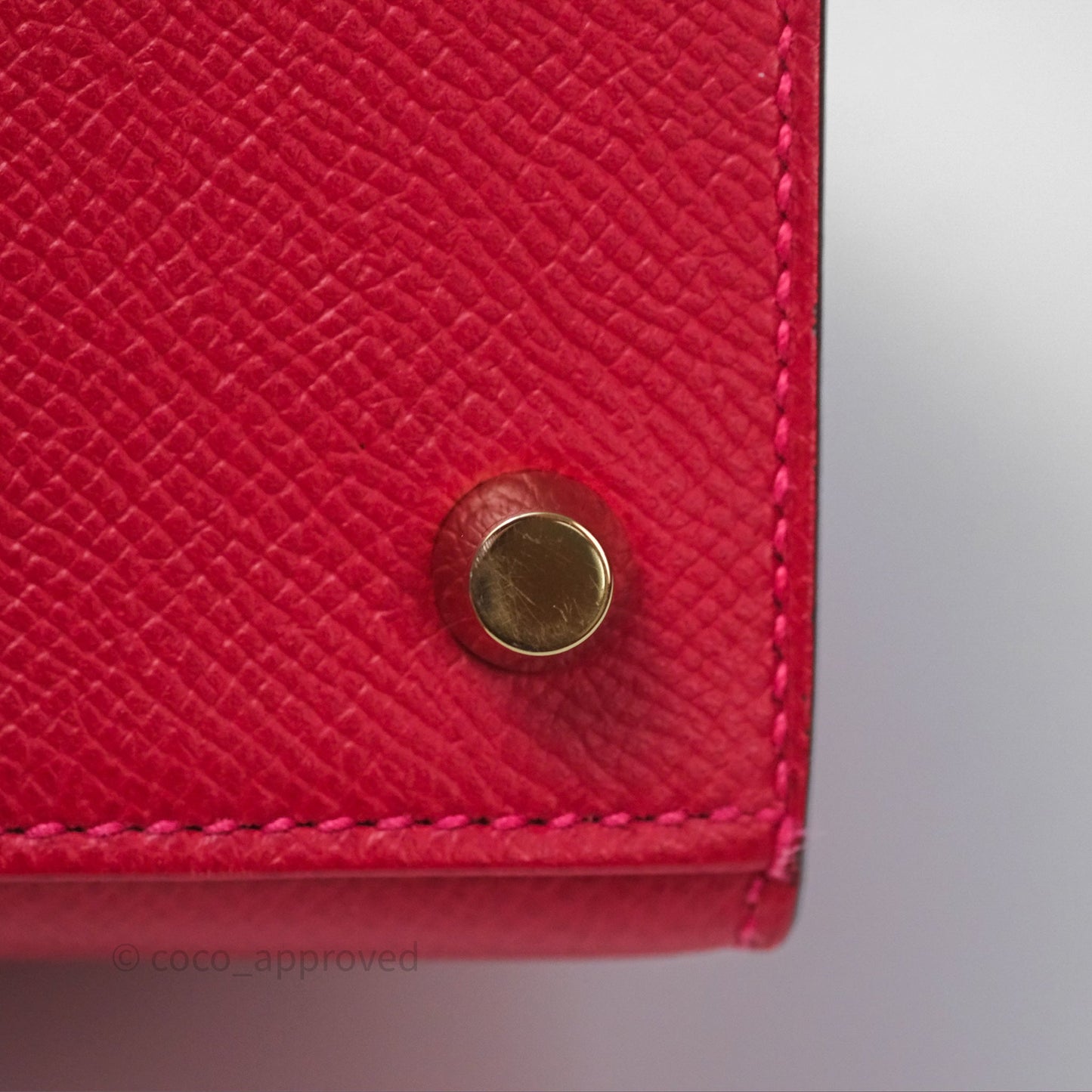 Hermès Sellier Kelly 25 Rouge Casaque Q5 Epsom Gold Hardware
