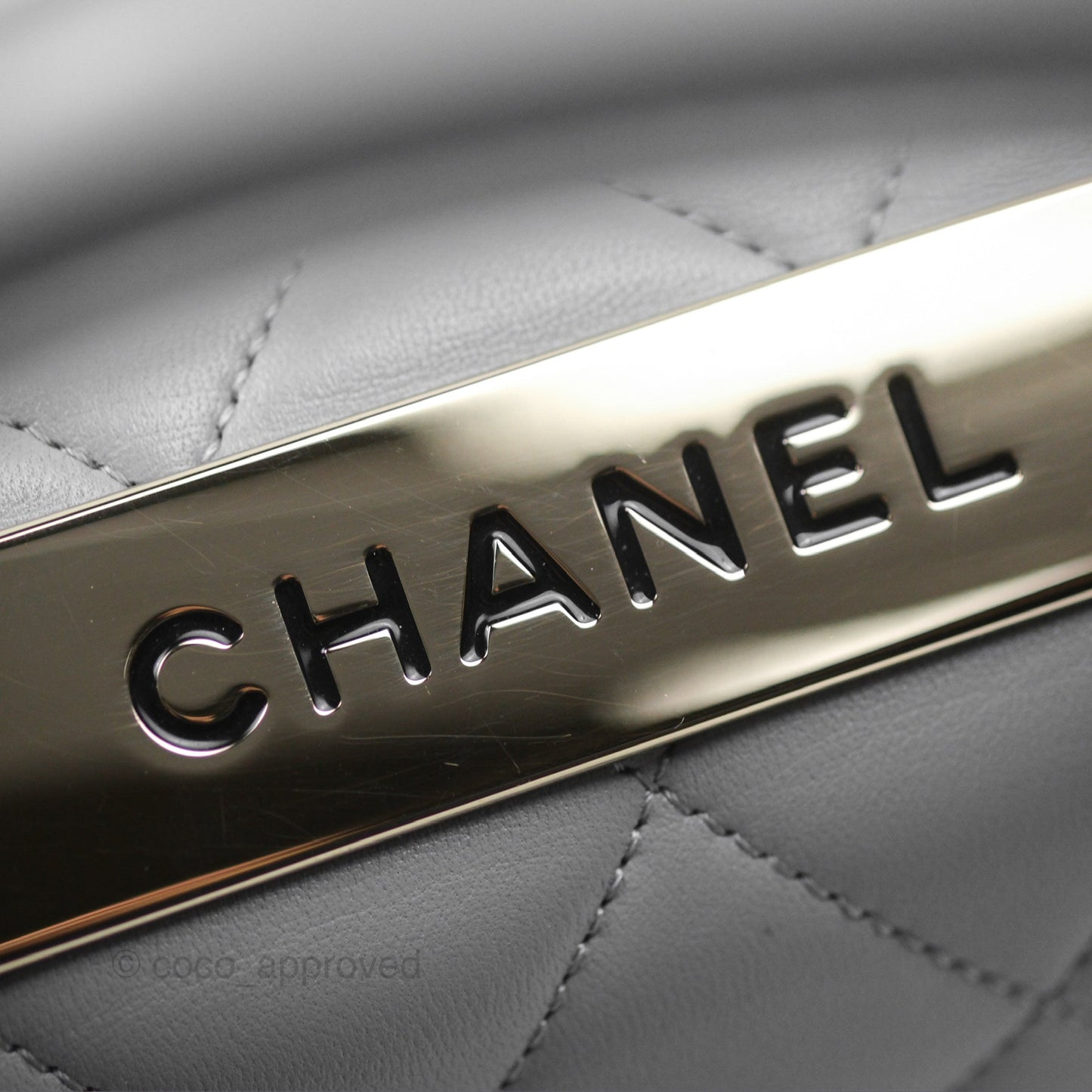 Chanel Small Trendy CC Grey Lambskin Gold Hardware