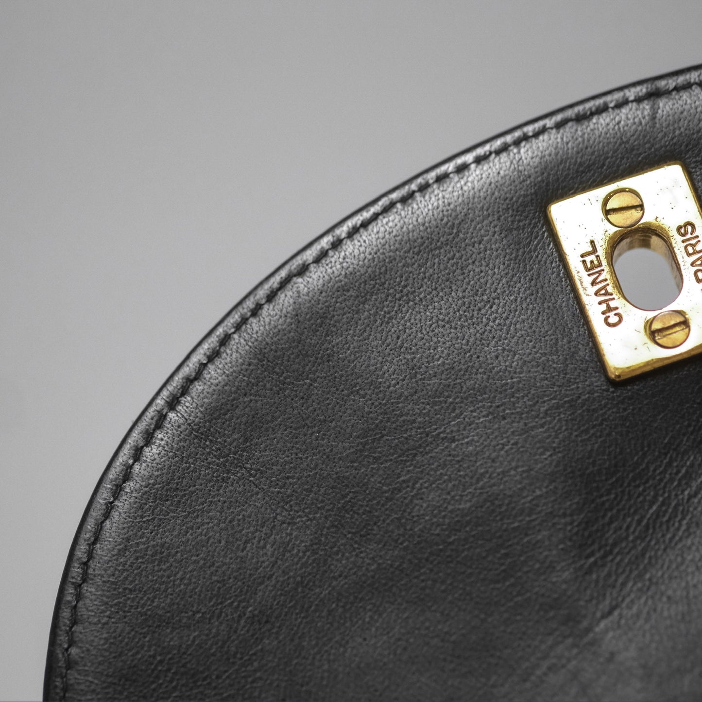 Chanel Vintage CC Duma Backpack Black Lambskin 24K Gold Hardware