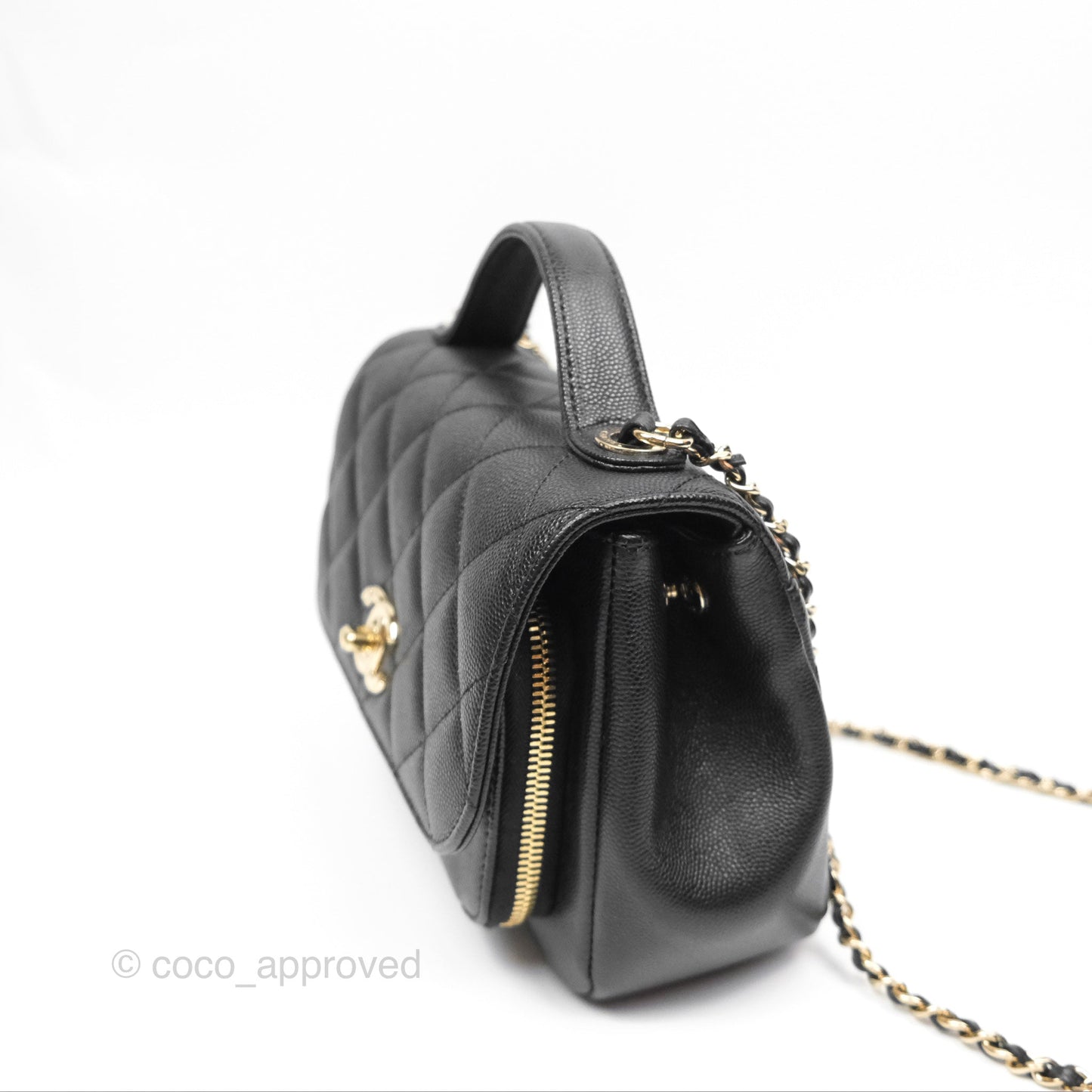 Chanel Quilted Small Business Affinity Flap Black Caviar Gold Hardware
