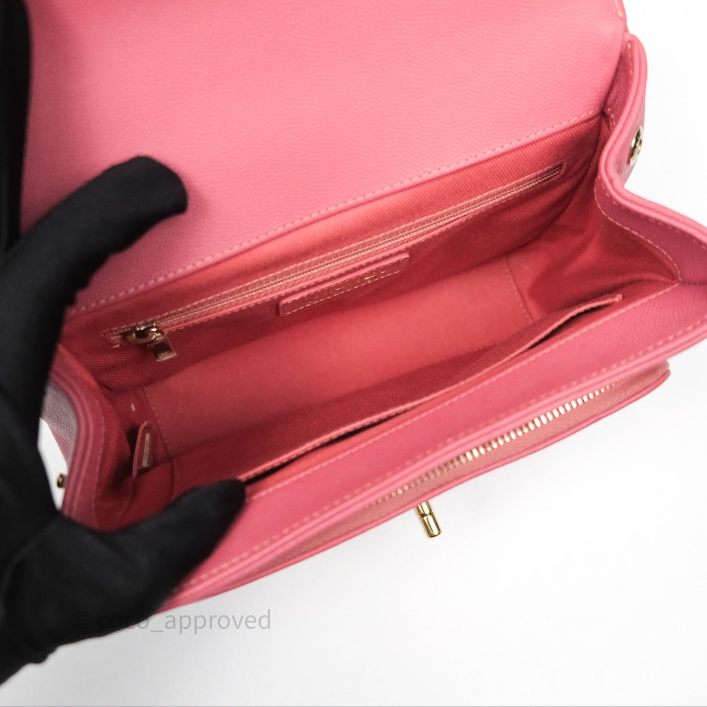Chanel Quilted Medium Business Affinity Flap Rose Pink Caviar Gold Hardware