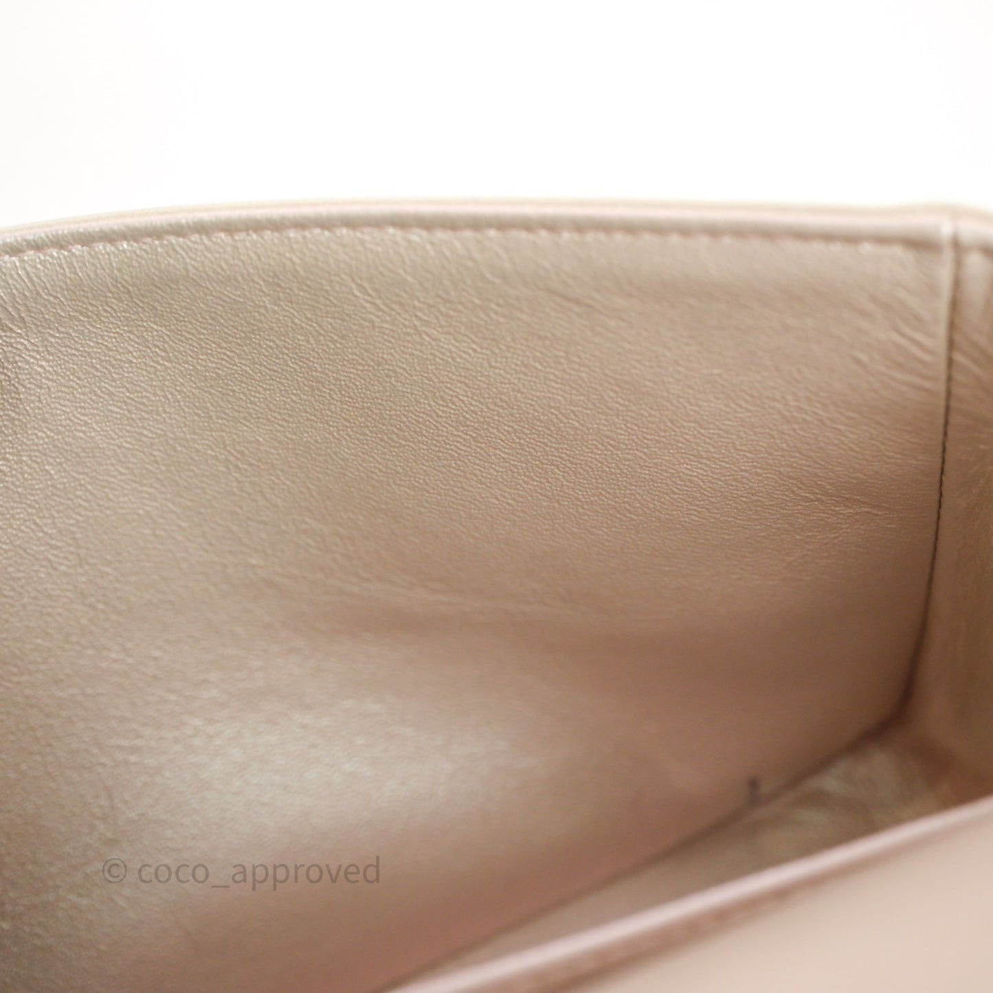 Chanel Classic Medium Double Flap Iridescent Beige Gold Hardware 21S