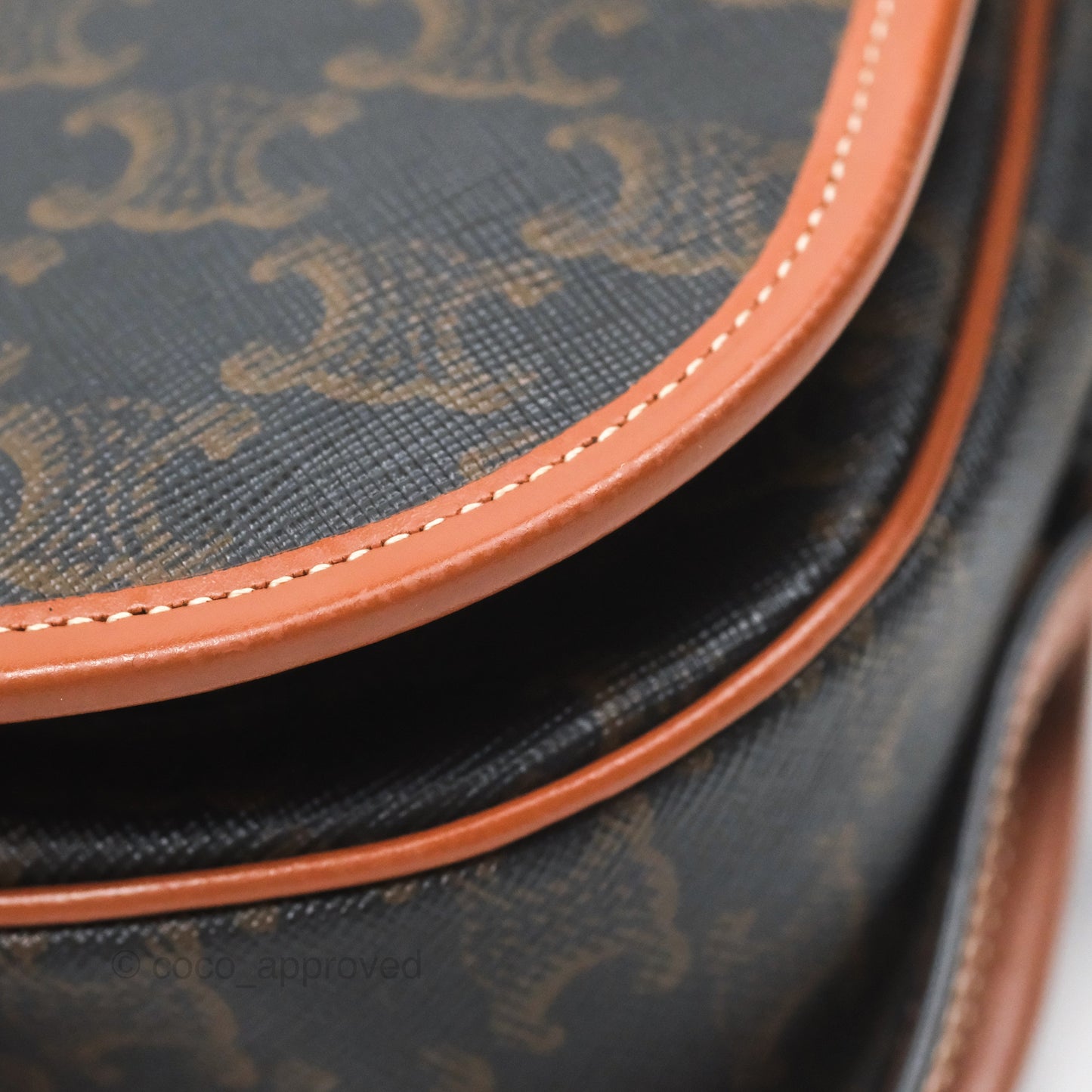 Celine Medium Folco Bag Triomphe Canvas Tan