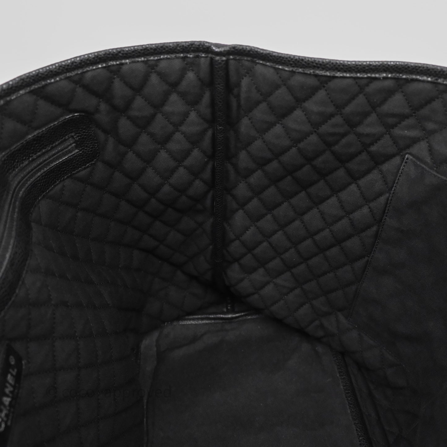 Chanel CC Print Logo Tote Bag Black