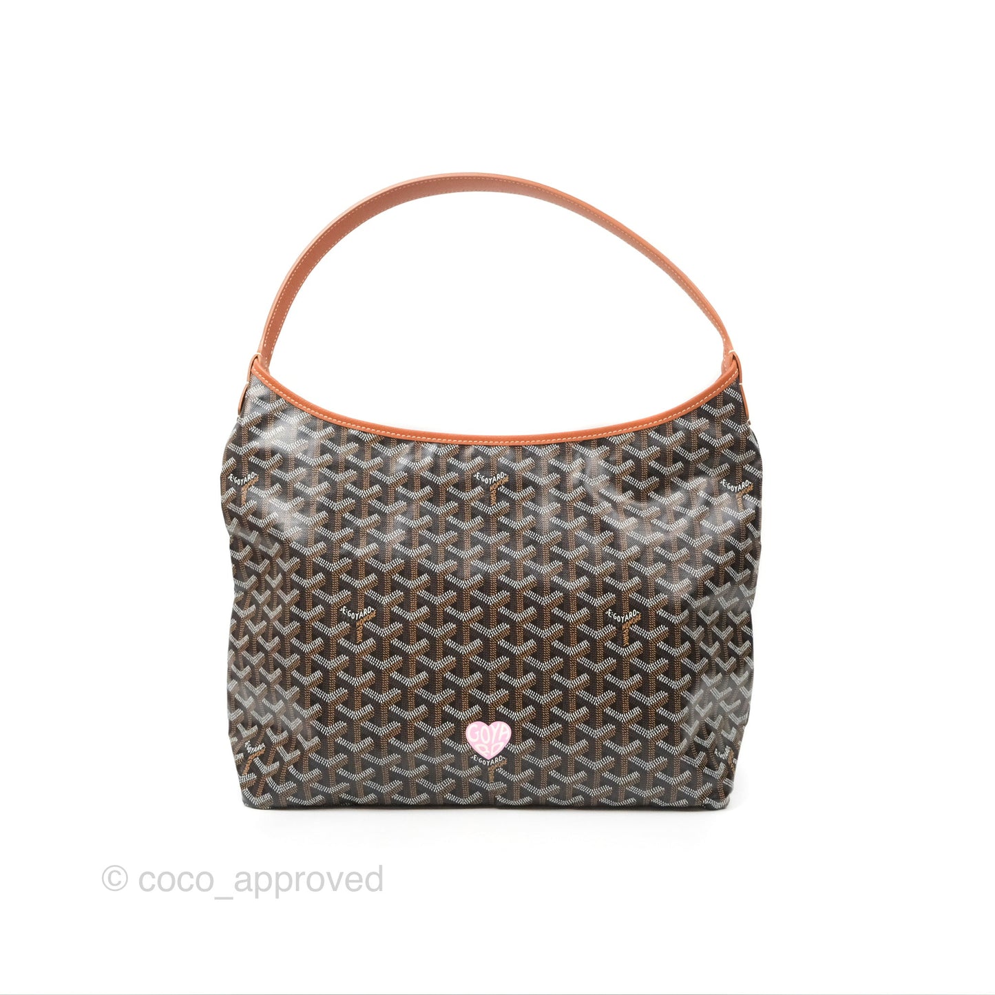 Goyard Bohème Hobo Bag Black/Tan Goyardine Canvas