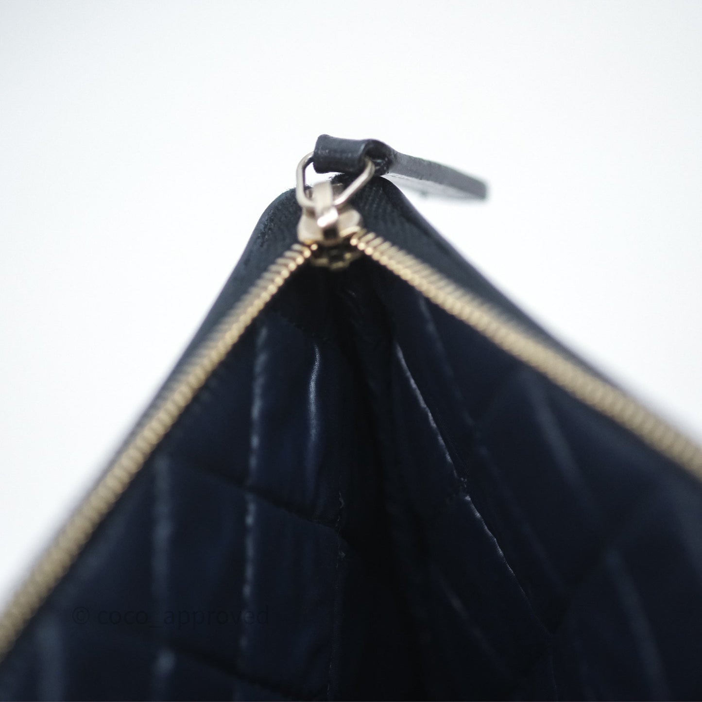 Chanel Medium O Case Boy Navy Lambskin Gold Hardware