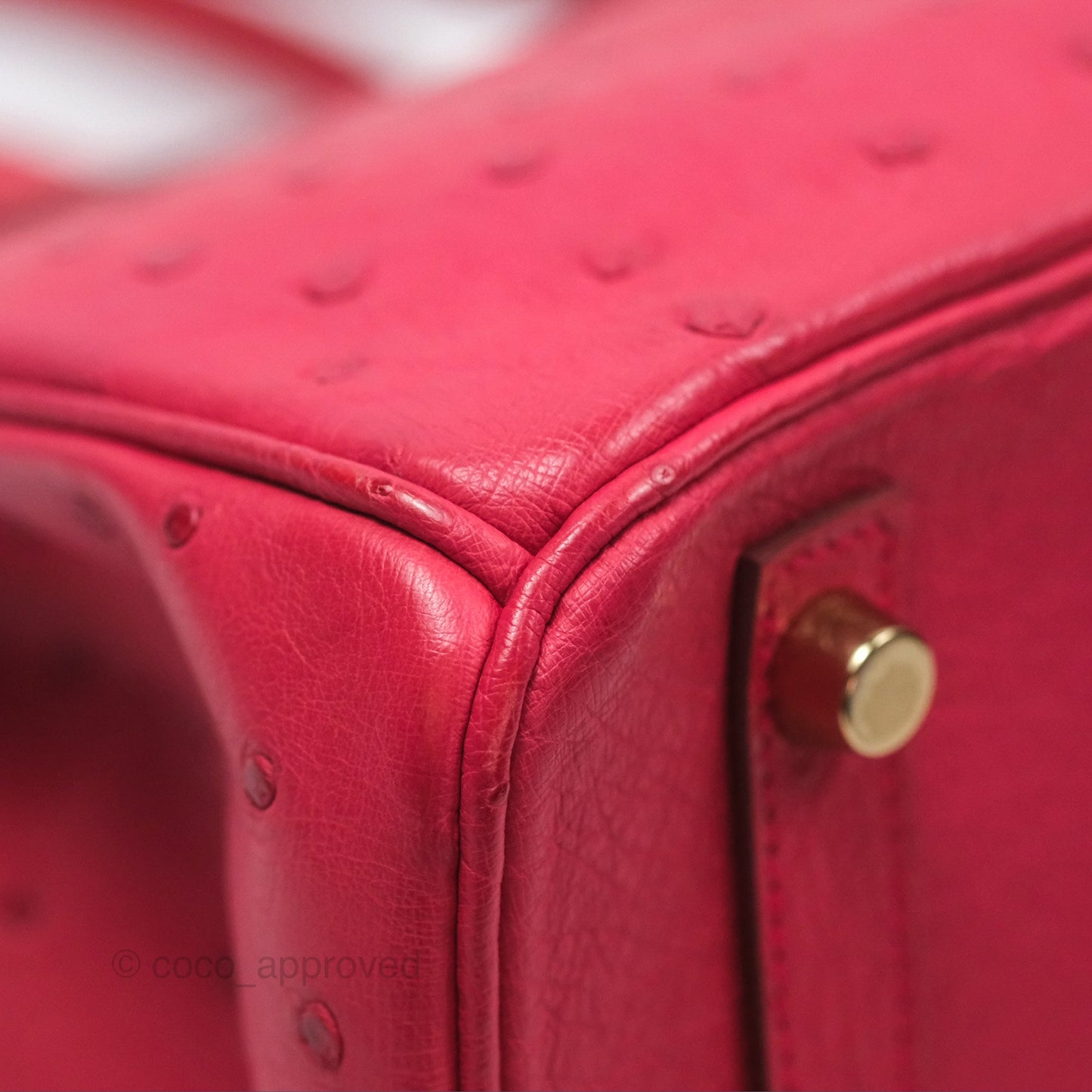 Hermès Birkin Retourne 30 Bougainvillea Ostrich Gold Hardware