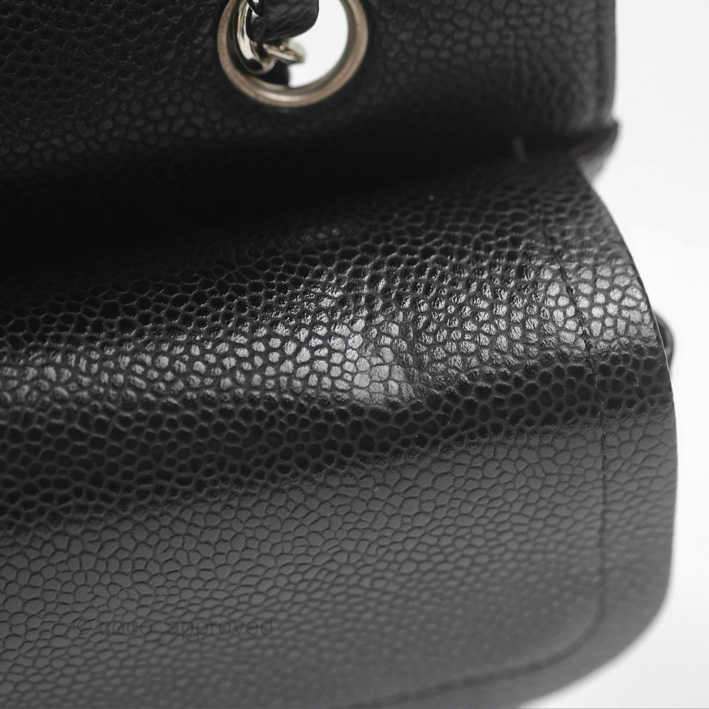 Chanel Classic M/L Medium Flap Quilted Black Caviar Silver Hardware
