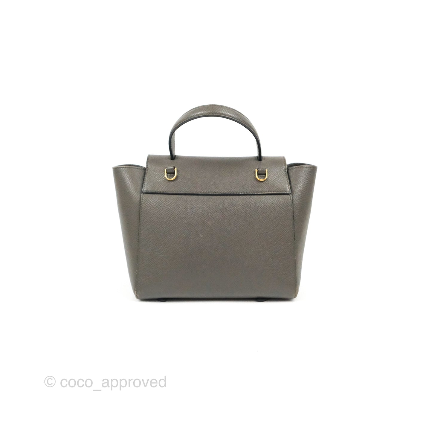 Celine Nano Belt Bag Grey Grained Calfskin Gold Hardware