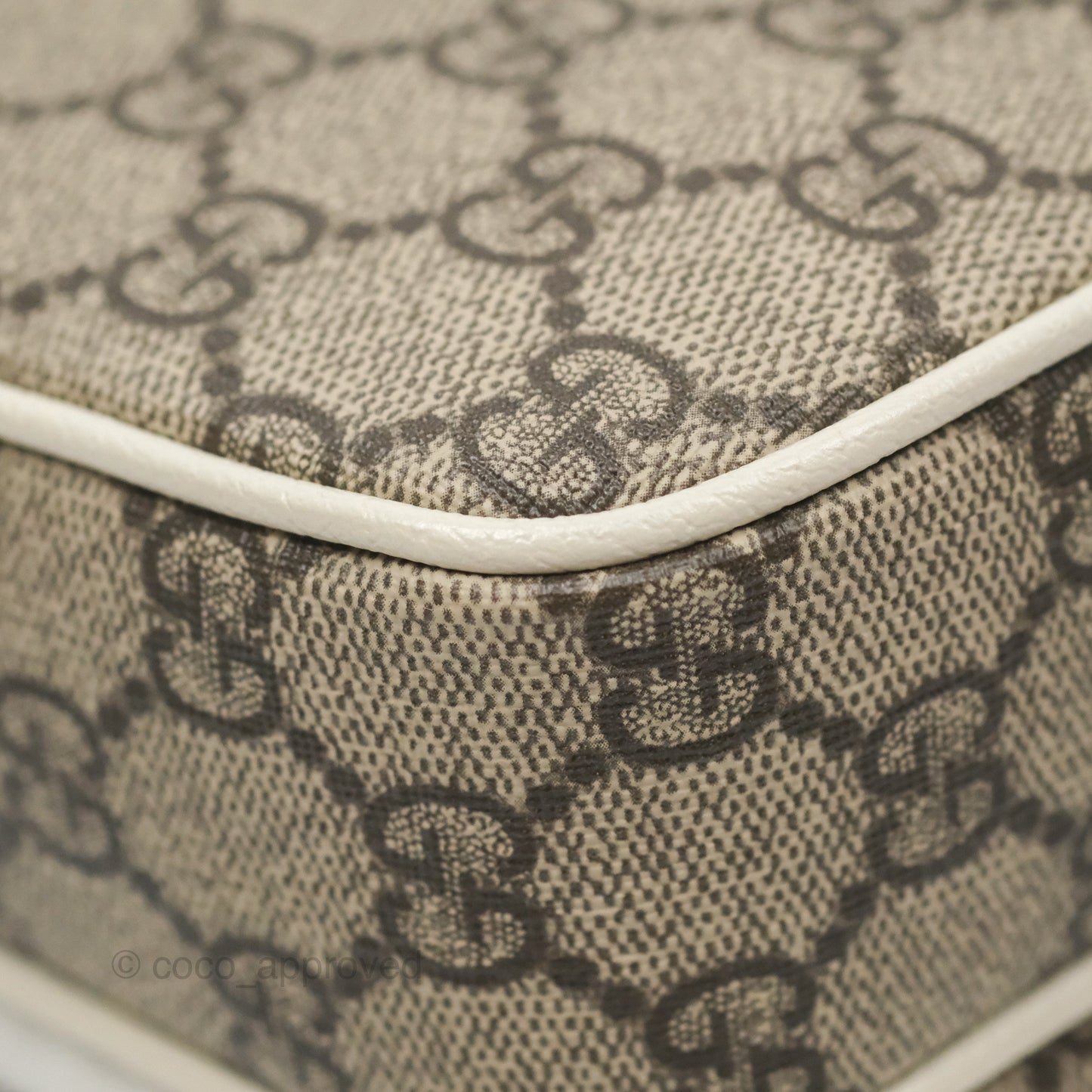 Gucci Ophidia GG Supreme Mini Crossbody Bag White