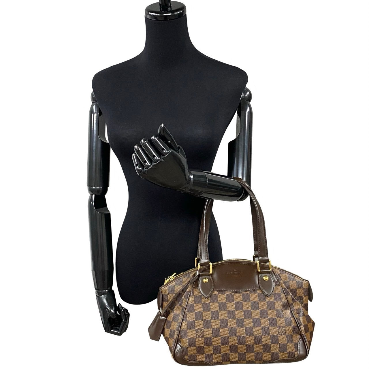 LOUIS VUITTON Handbag PVC Brown Damier Verona PM