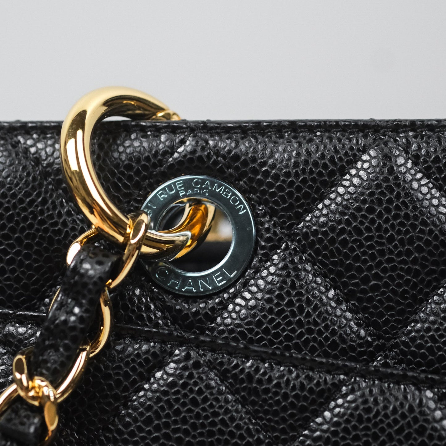 Chanel GST Black Caviar Gold Hardware