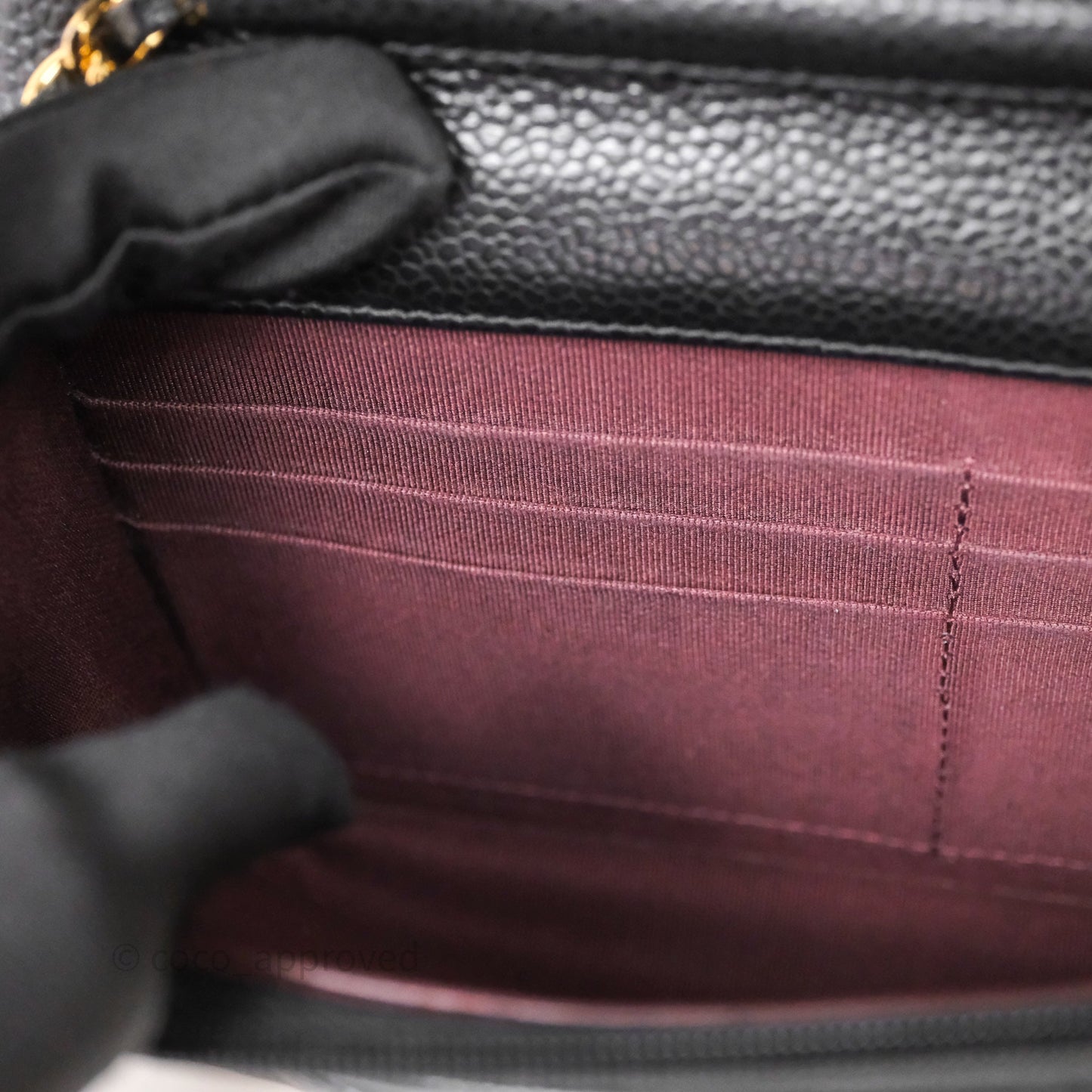 Chanel Quilted WOC Black Caviar Gold Hardware