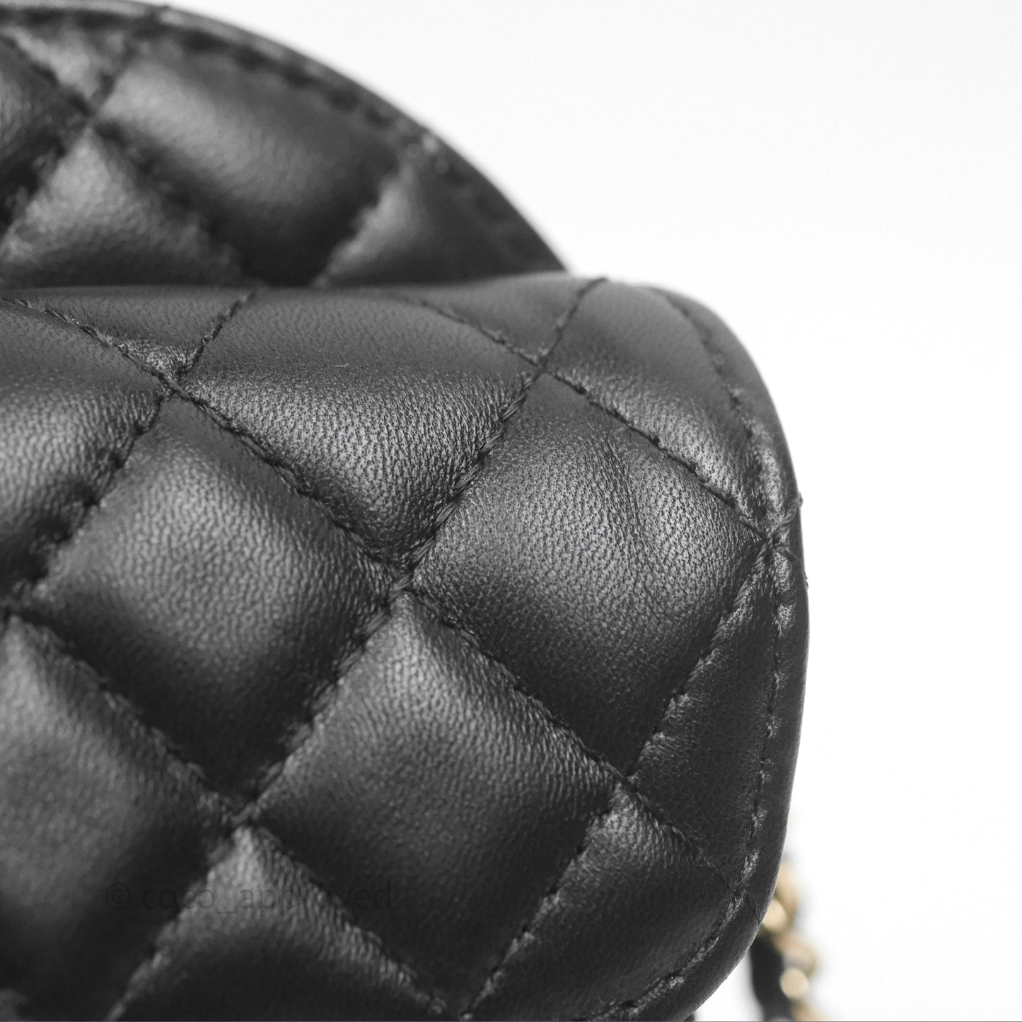 Chanel Large Heart Bag Black Lambskin Gold Hardware 22S