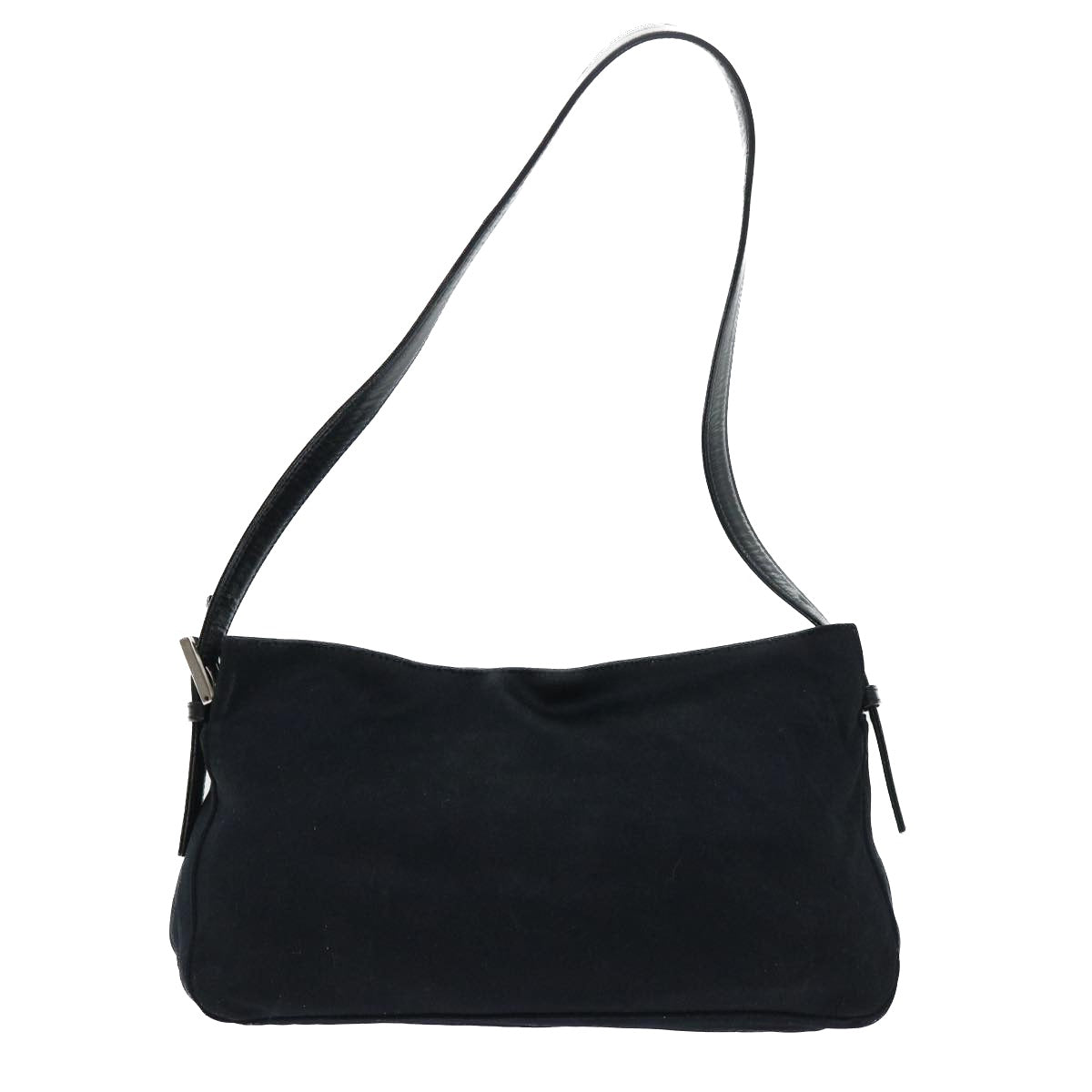 Luxury FendiMamma Baguette Shoulder Bag Coated Canvas Black52742