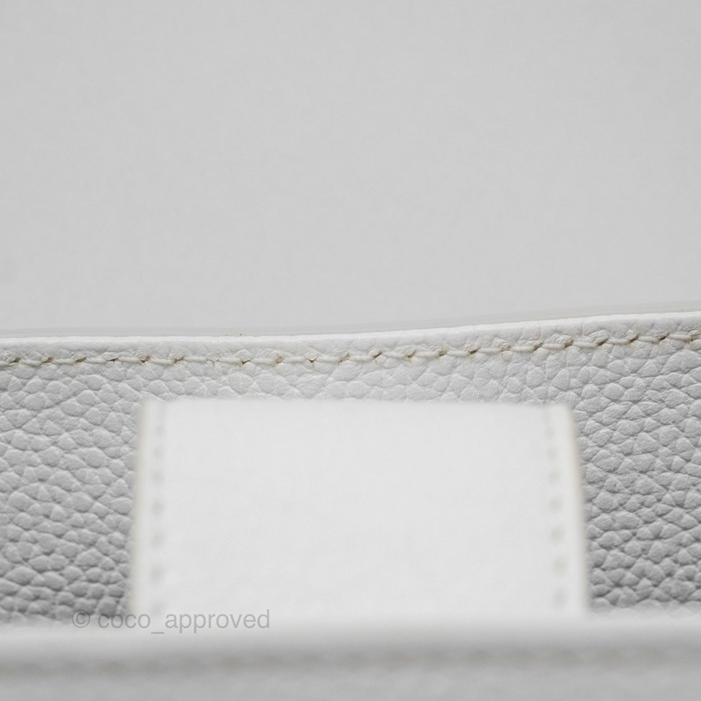 Chanel Mini Neo Executive Shopper Tote White Grained Calfskin Silver Hardware