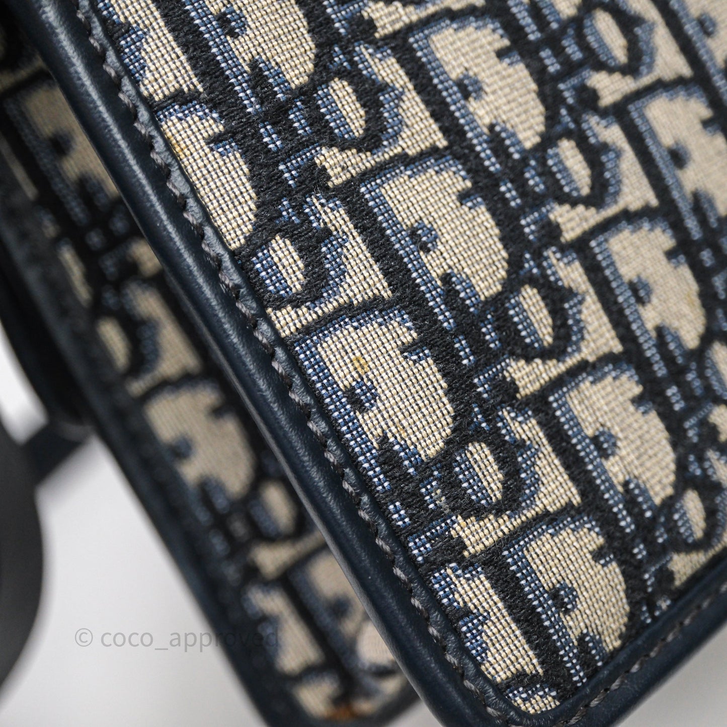 Christian Dior Small 30 Montaigne Bag Blue Dior Oblique Jacquard