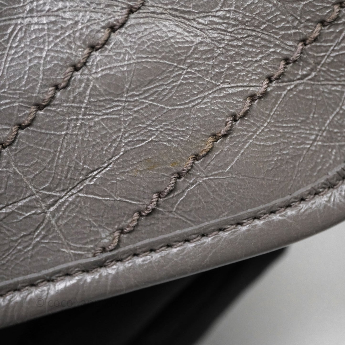 Saint Laurent Medium Niki Chain Bag Crinkled Calfskin Grey