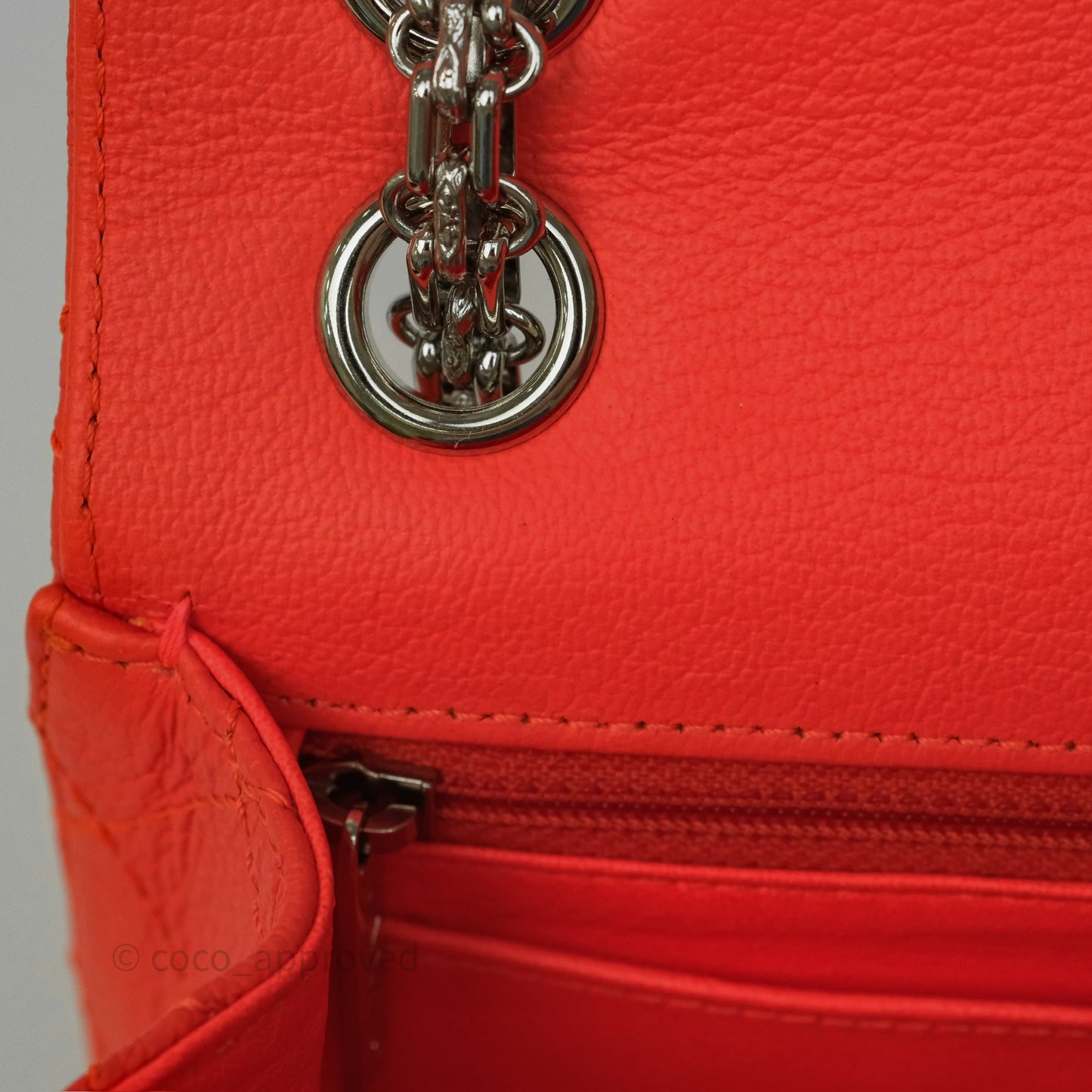Chanel Mini Reissue 224 Tangerine Orange Goatskin Silver Hardware