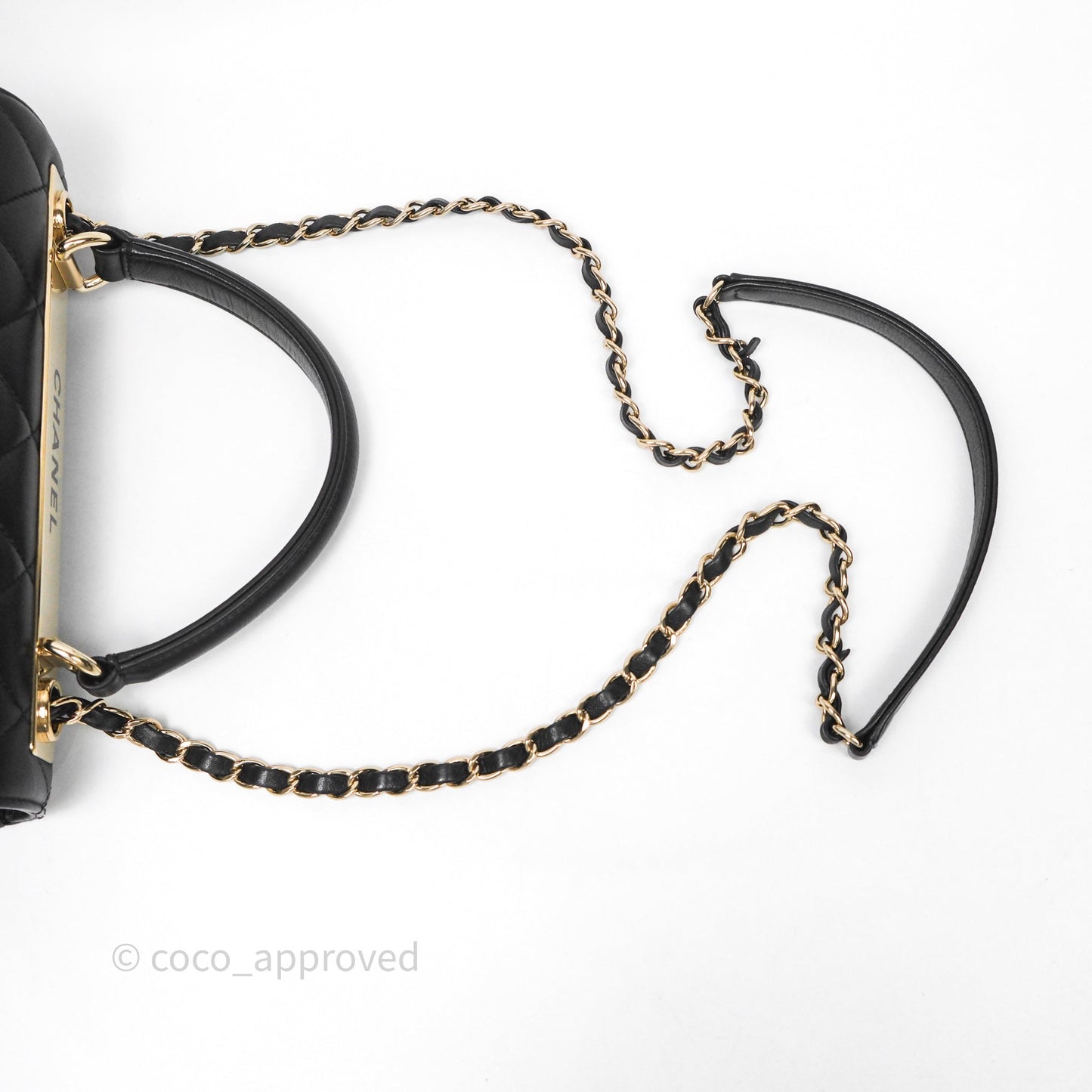 Chanel Small Trendy CC Black Lambskin Gold Hardware
