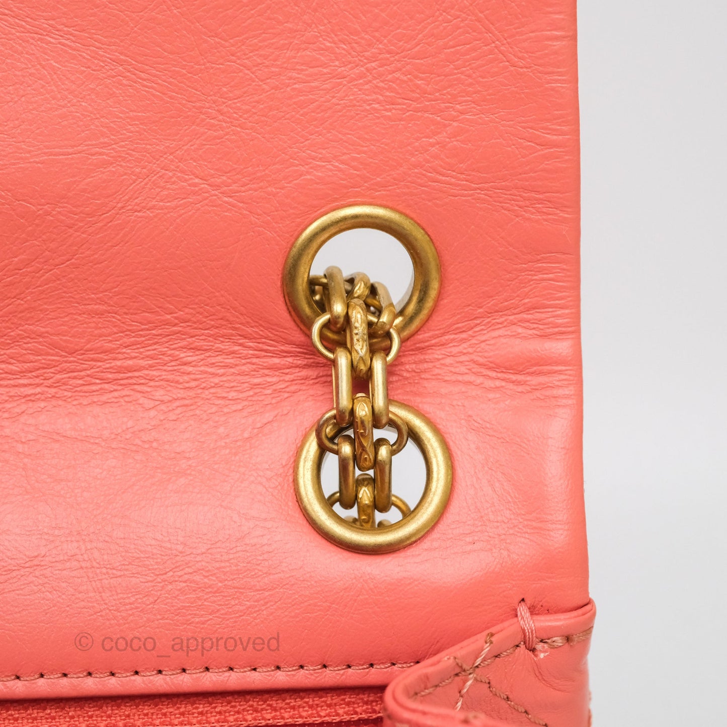 Chanel Mini Reissue 224 Pink Aged Calfskin Aged Gold Hardware