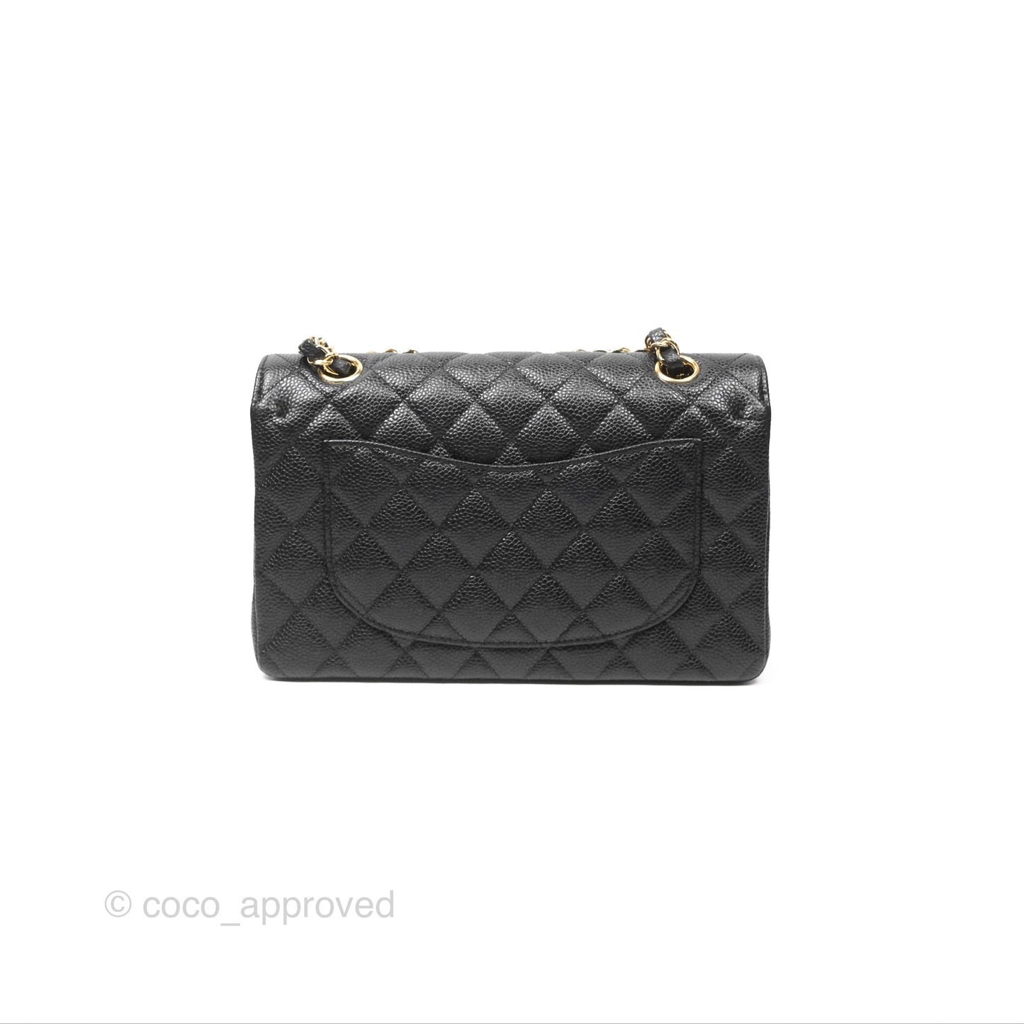 Chanel Small Classic Flap Quilted Black Caviar Gold Hardware