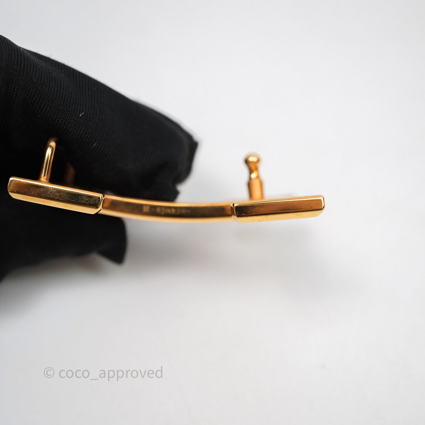 Hermès H Belt Buckle & Reversible Strap Black Gold Hardware