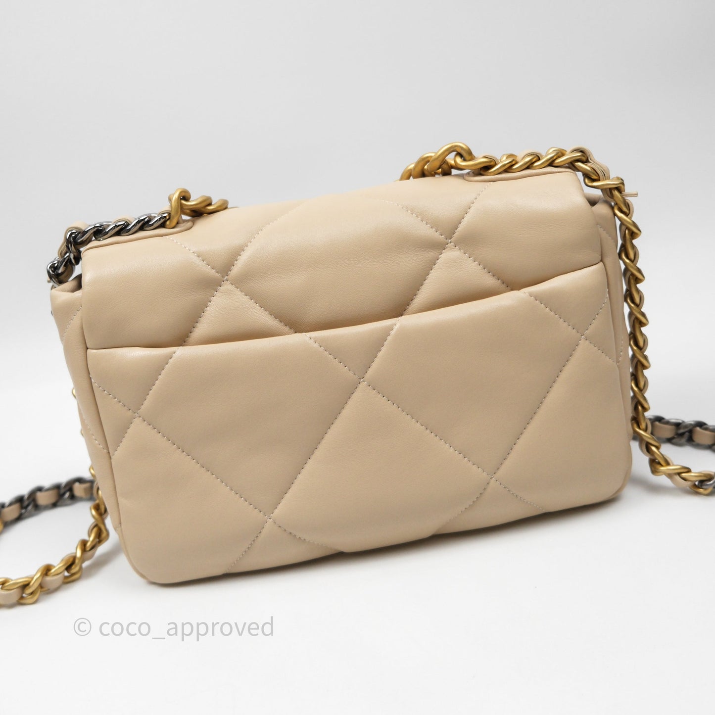 Chanel 19 Small Beige Mixed Hardware