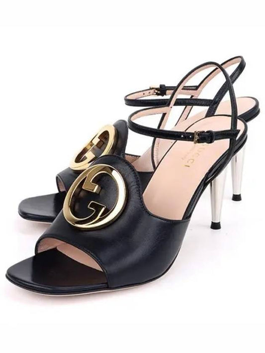Luxury Gucci Trending 2025 Leather Sandal Heels Black
