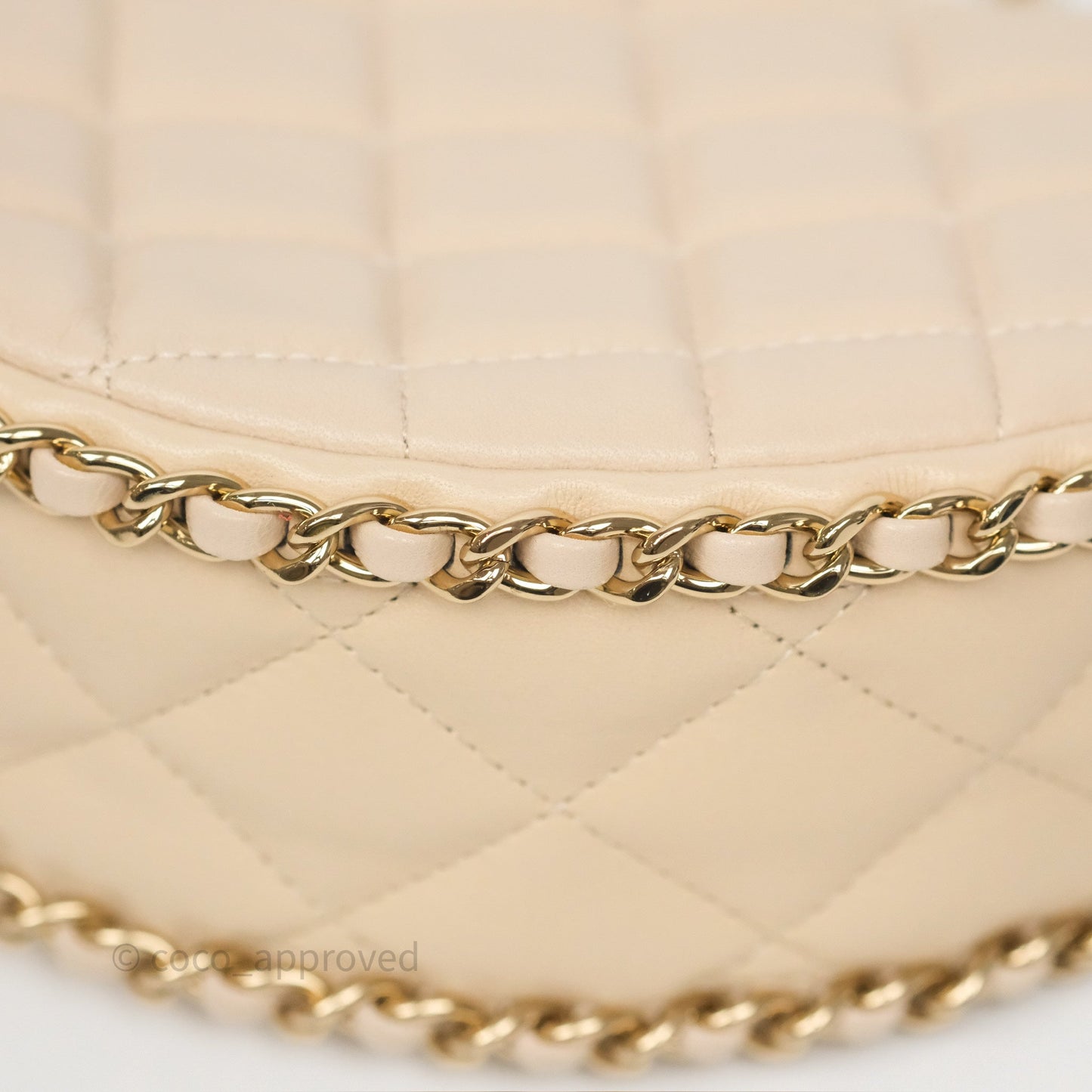 Chanel Small Hobo Bag Light Beige Lambskin Gold Hardware 23P