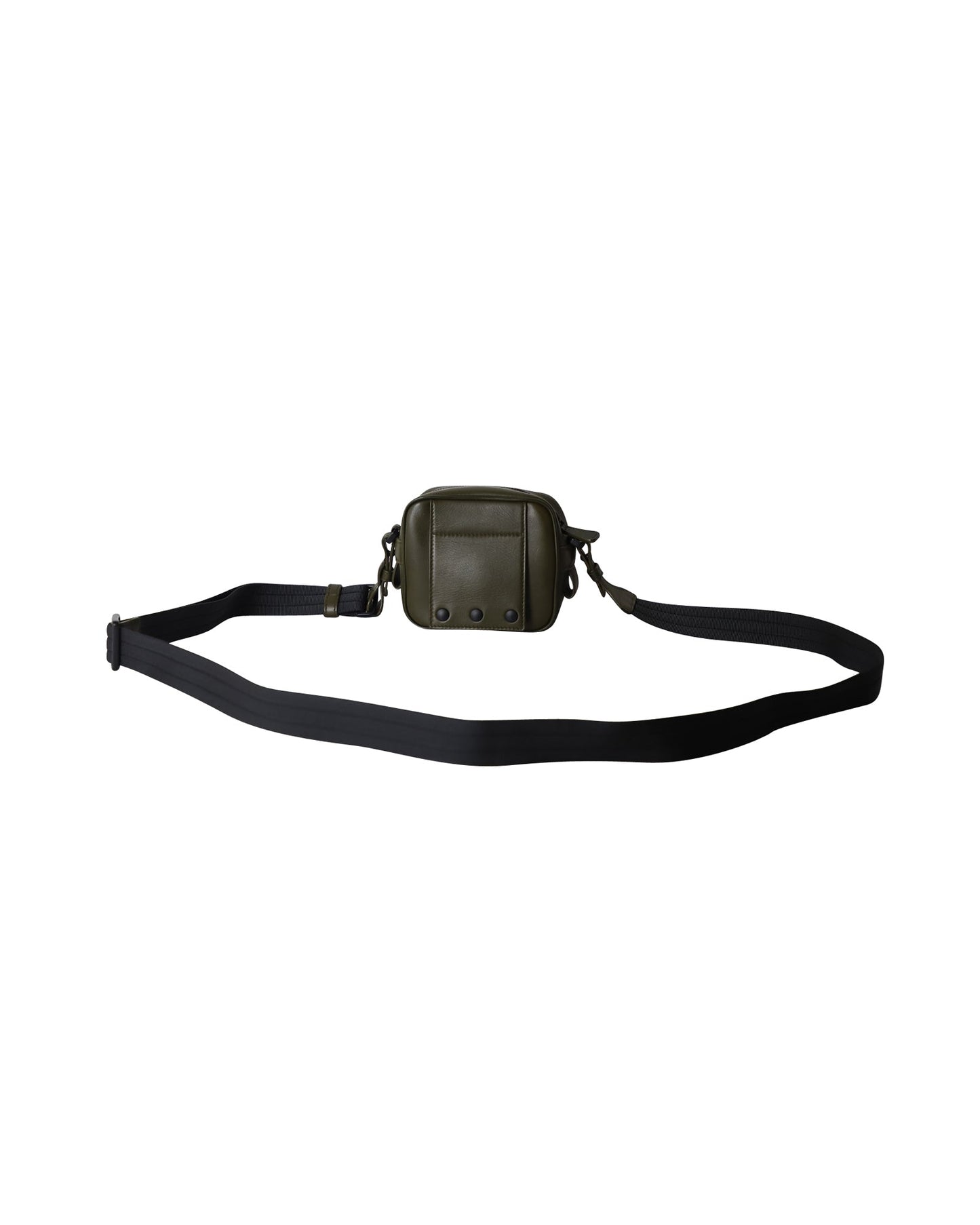 Luxury Bottega Veneta Perforated Crossbody Bag in Army Green Leather