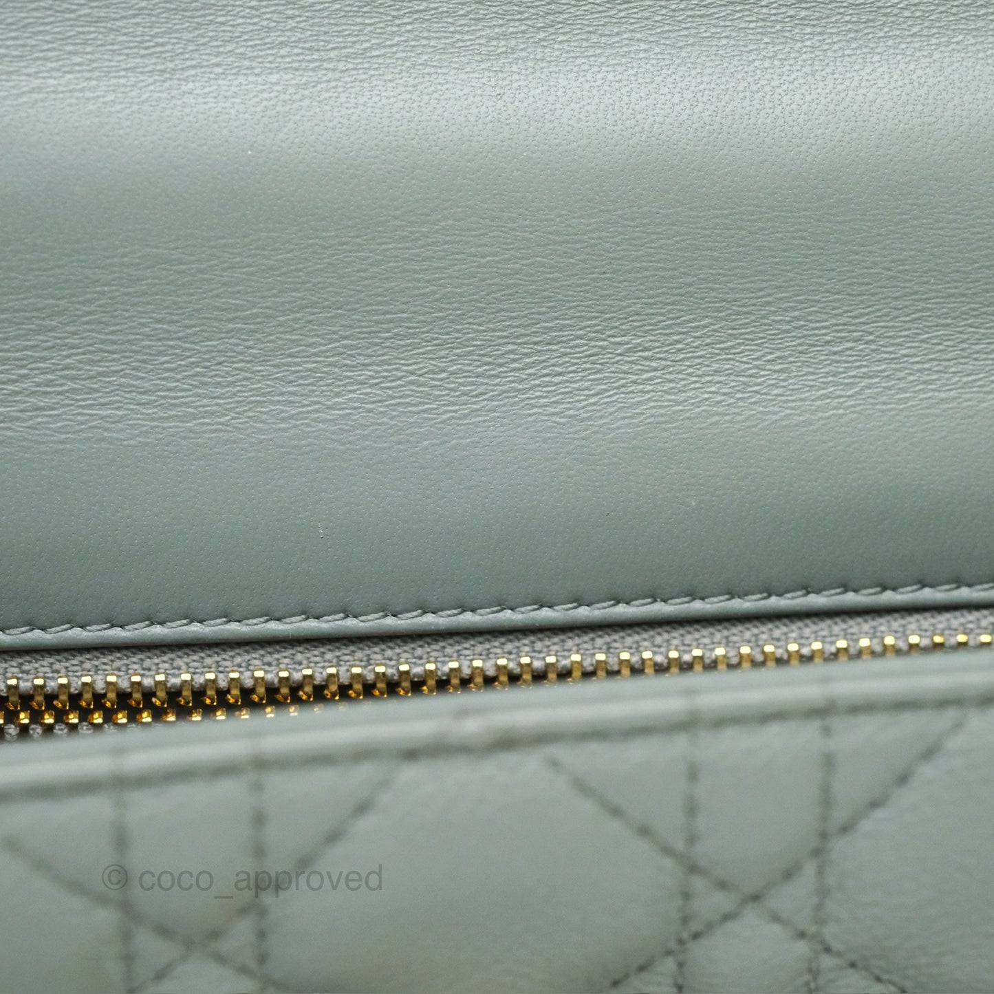 Dior Small Caro Bag Grey Supple Cannage Calfskin