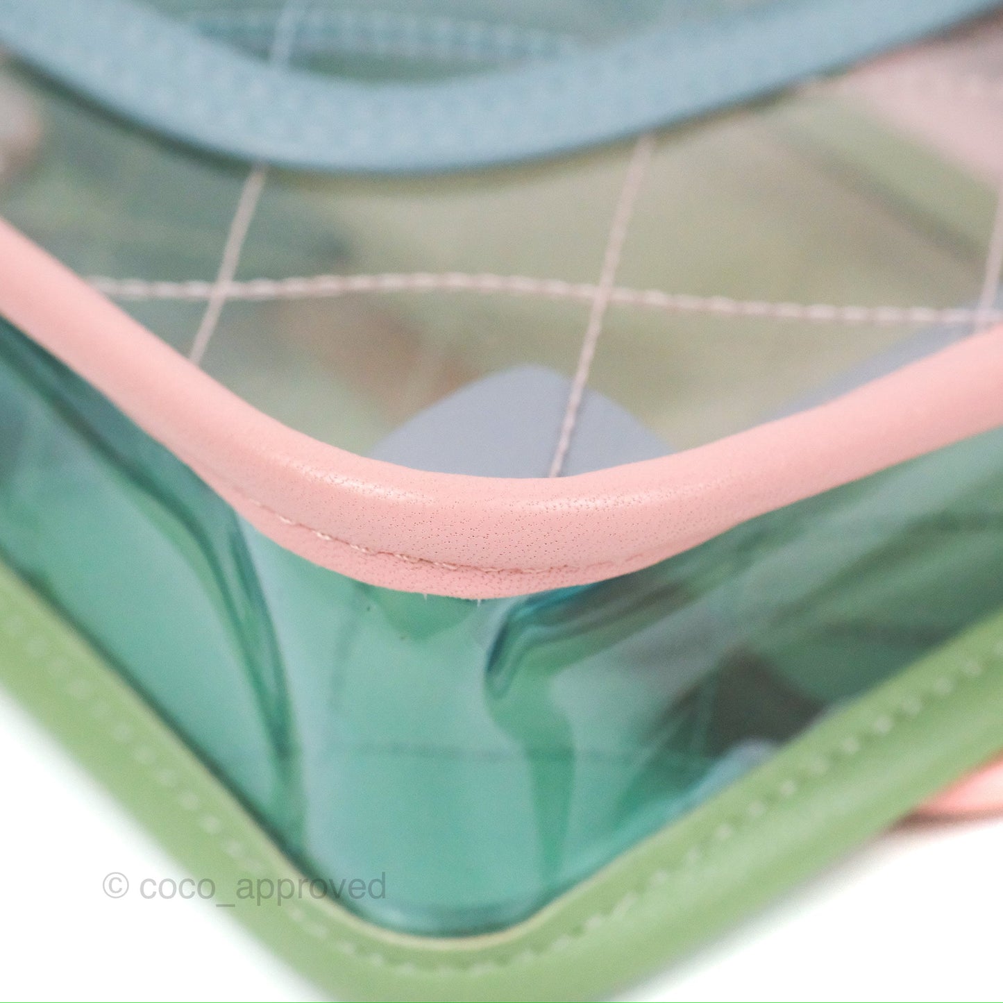 Chanel Mini Coco Splash Flap Bag PVC Lambskin Pink/Blue/Green Silver Hardware