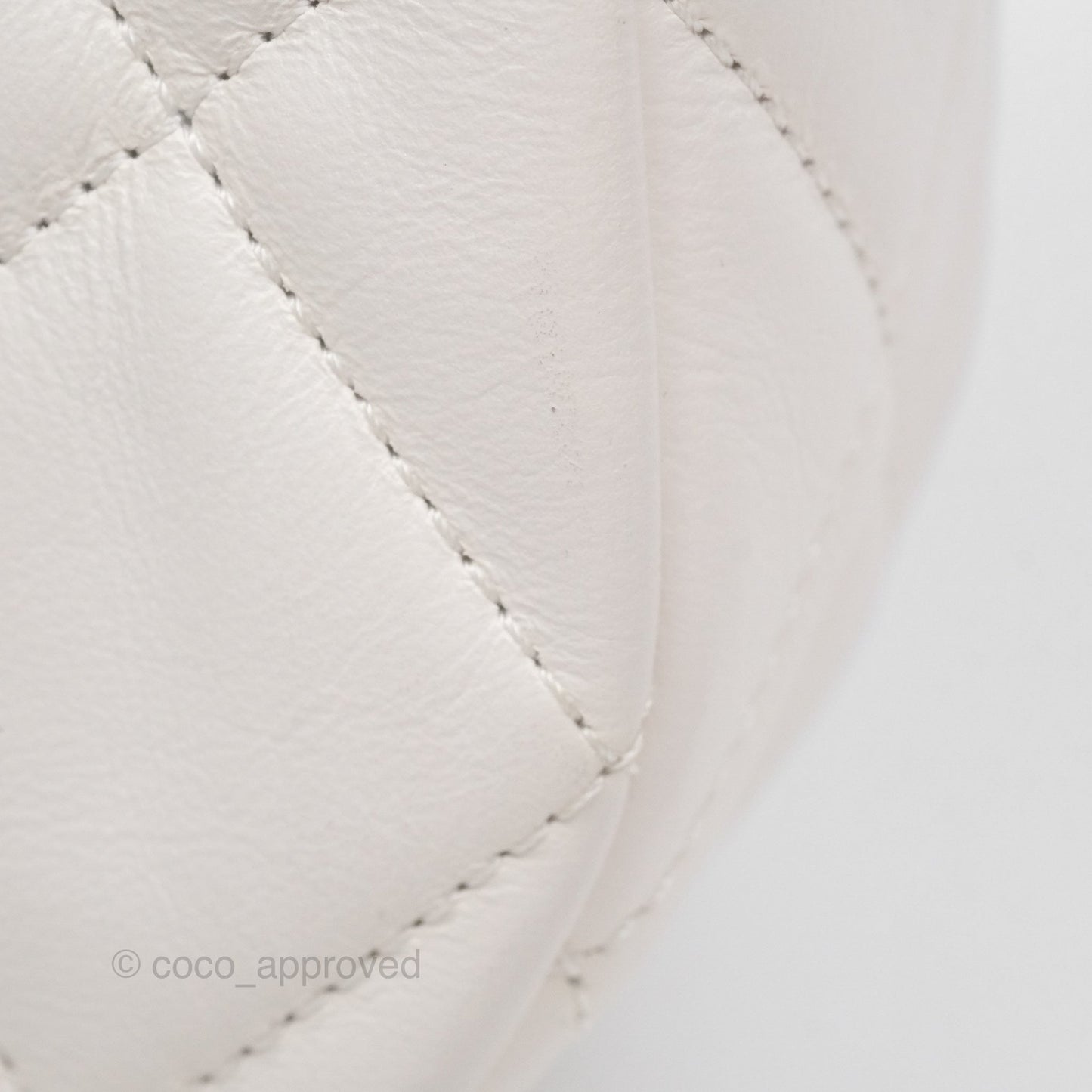 Chanel Hobo Bag White Aged Calfskin Aged Gold Hardware