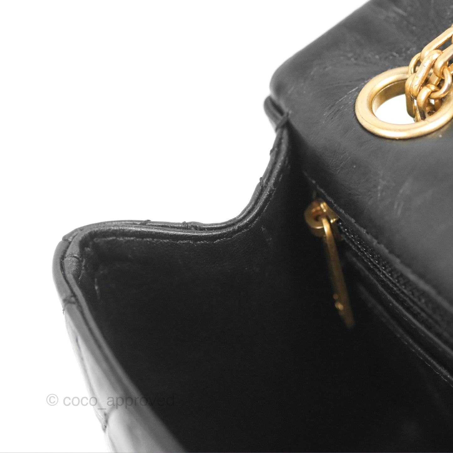 Chanel Mini Reissue 224 Black Aged Calfskin Aged Gold Hardware