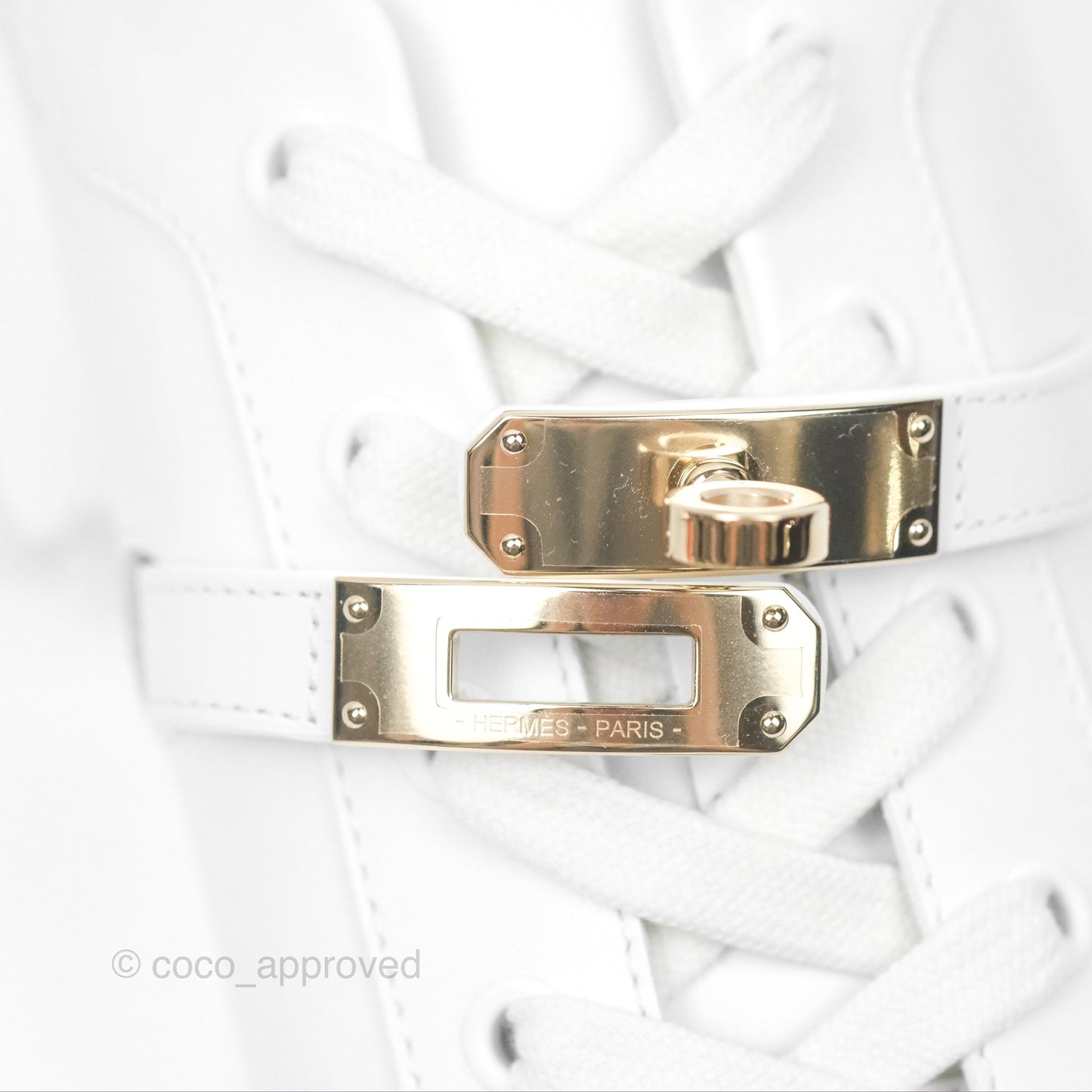 Hermès Day Sneaker White Gold Hardware Size 40