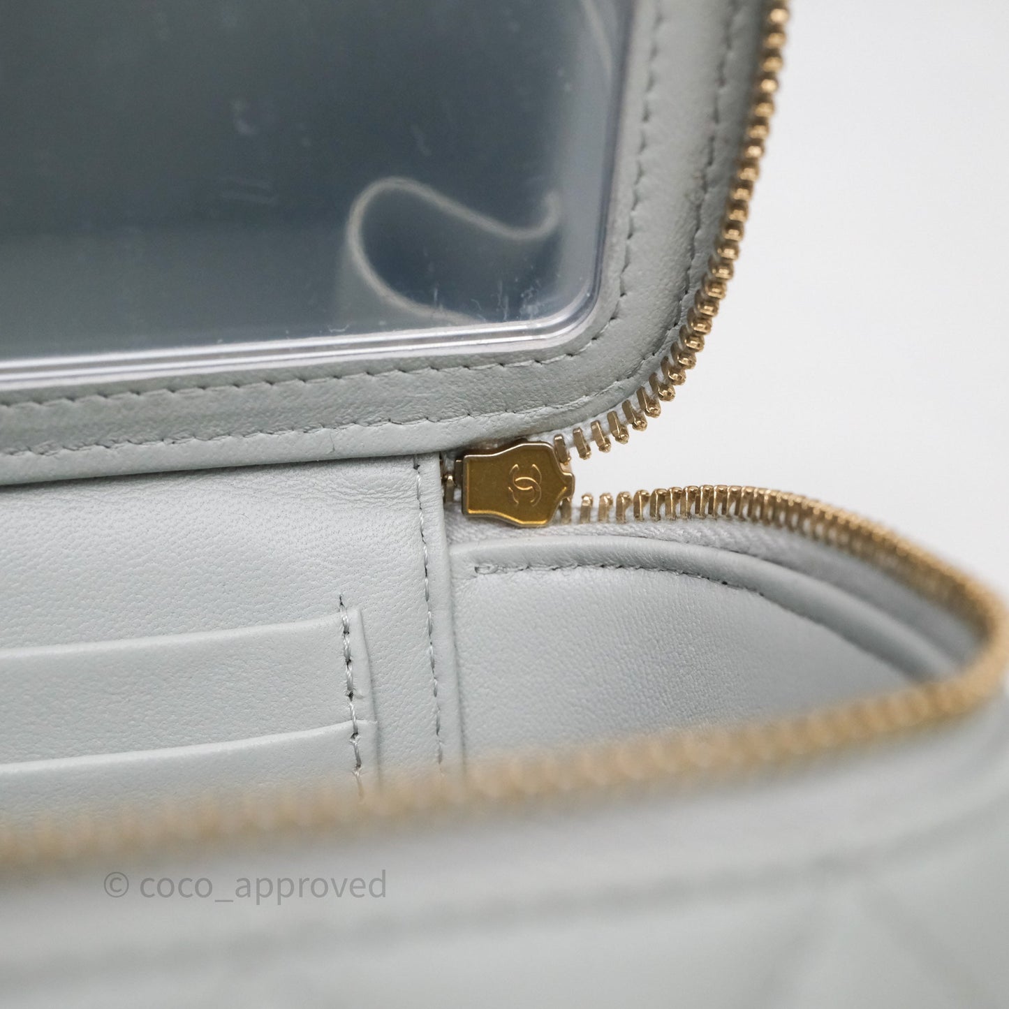 Chanel Coco Chain Vanity Blue Lambskin Gold Hardware