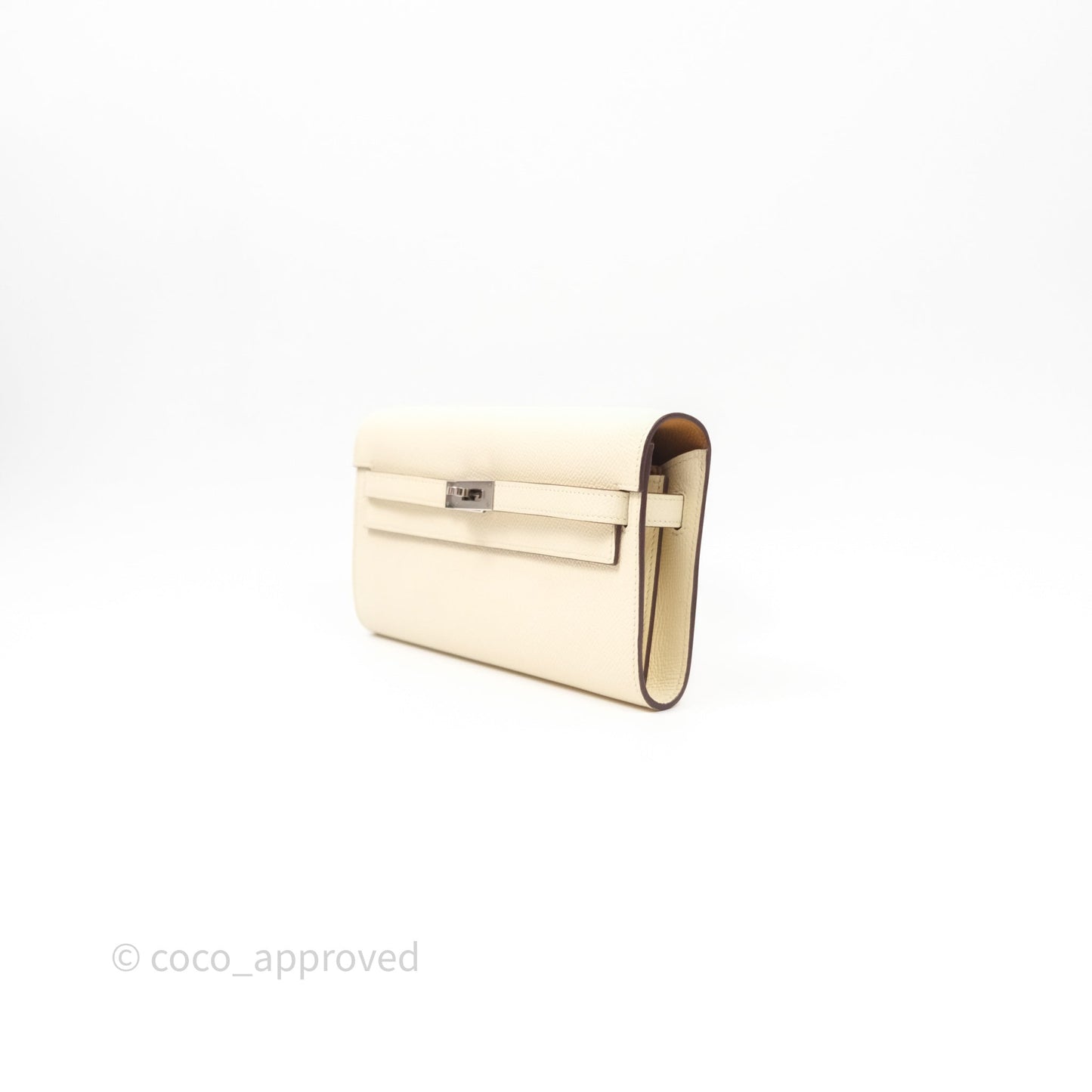Hermès Kelly To Go Wallet Nata I2/ Sesame 2S Epsom Palladium Hardware