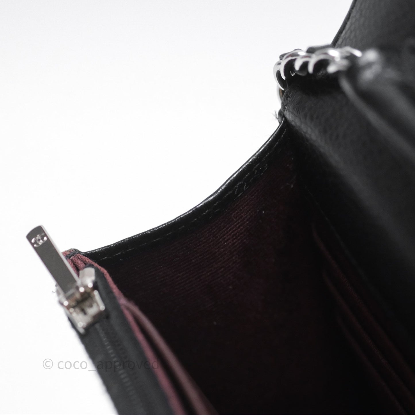 Chanel Quilted WOC Black Caviar Silver Hardware