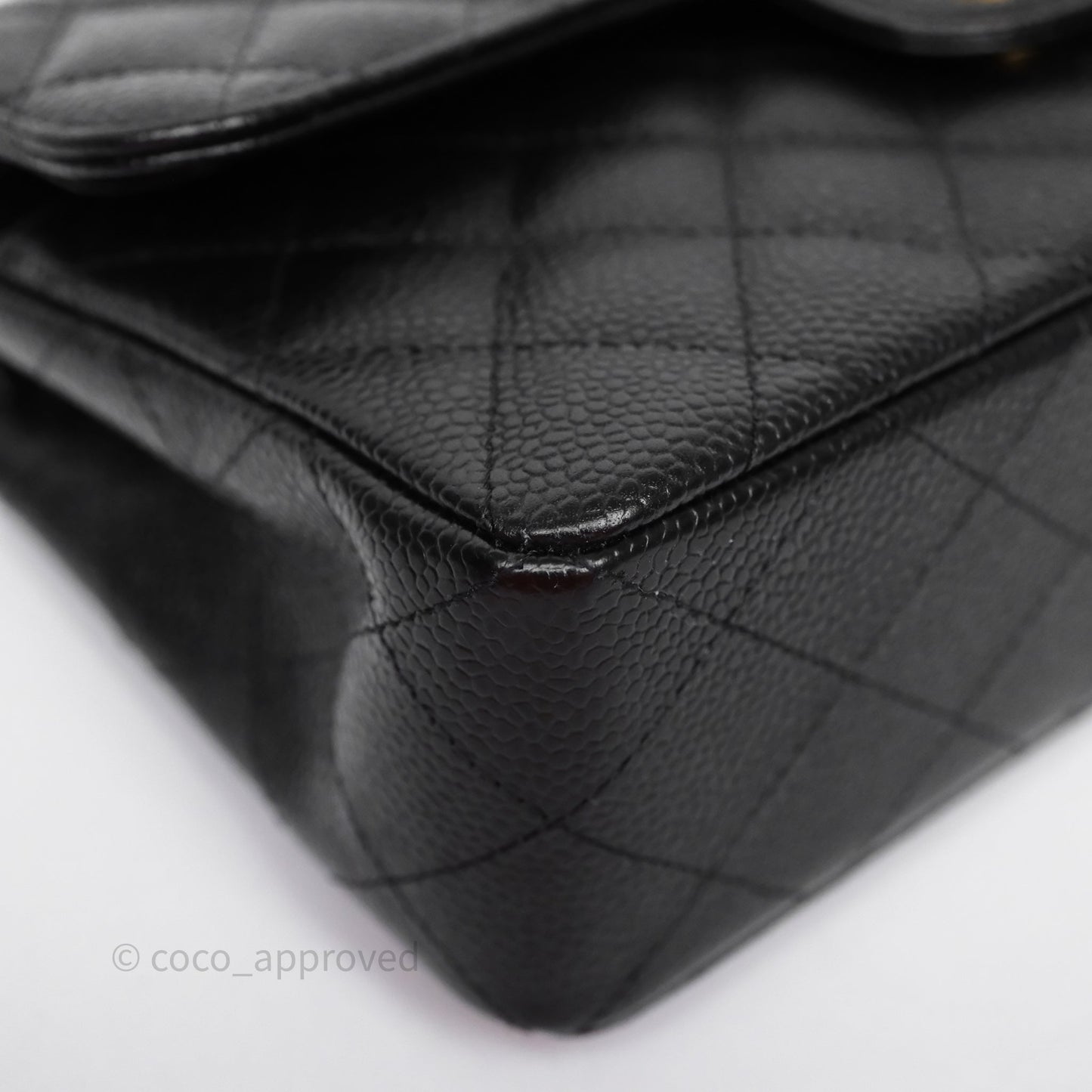 Chanel Small Classic Flap Quilted Black Caviar Gold Hardware