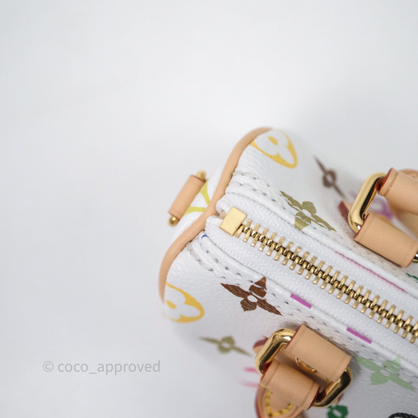 LV x TM Speedy Nano Speedy Multicolore Blanc Monogram Canvas