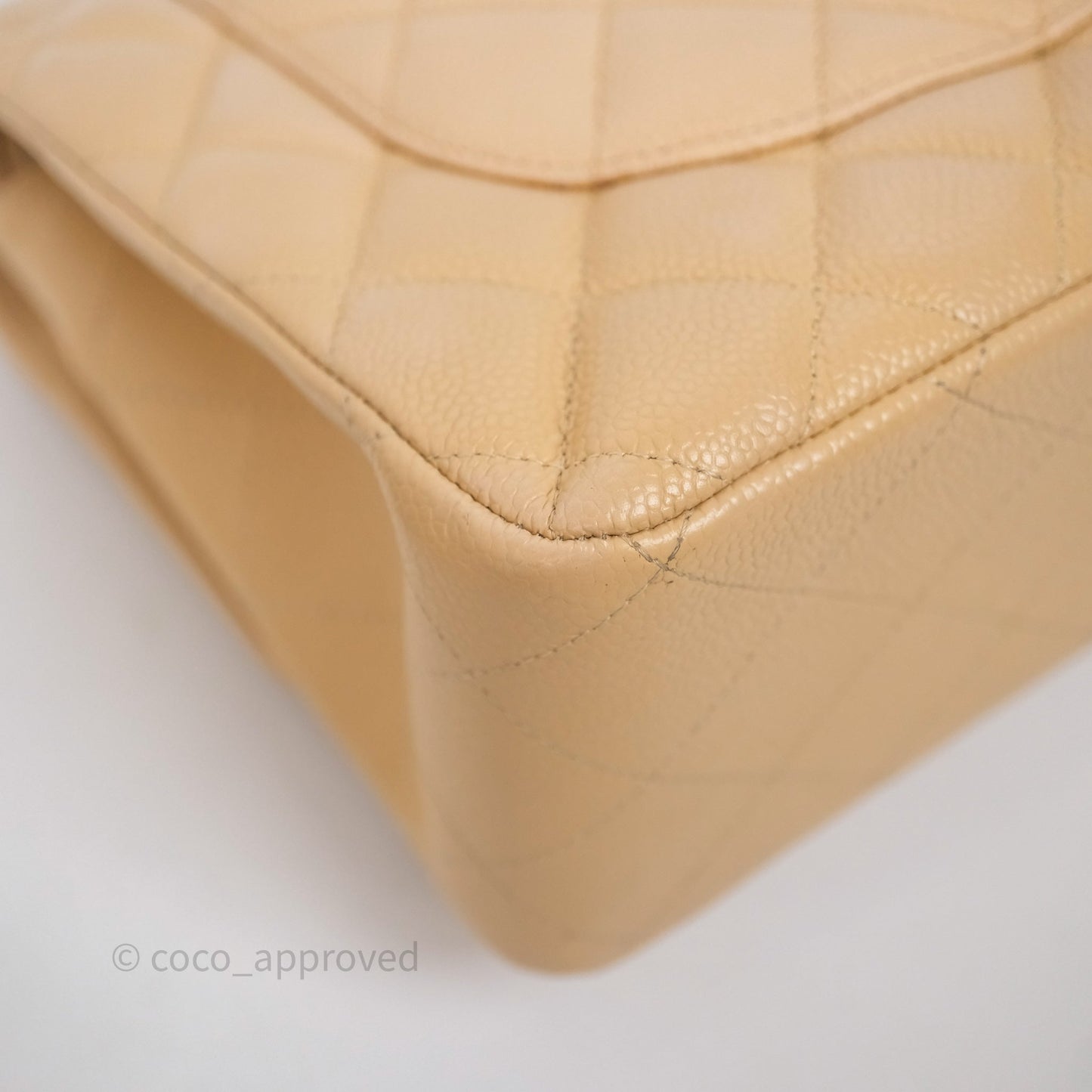 Chanel Jumbo Double Flap Beige Caviar Gold Hardware⁣⁣
