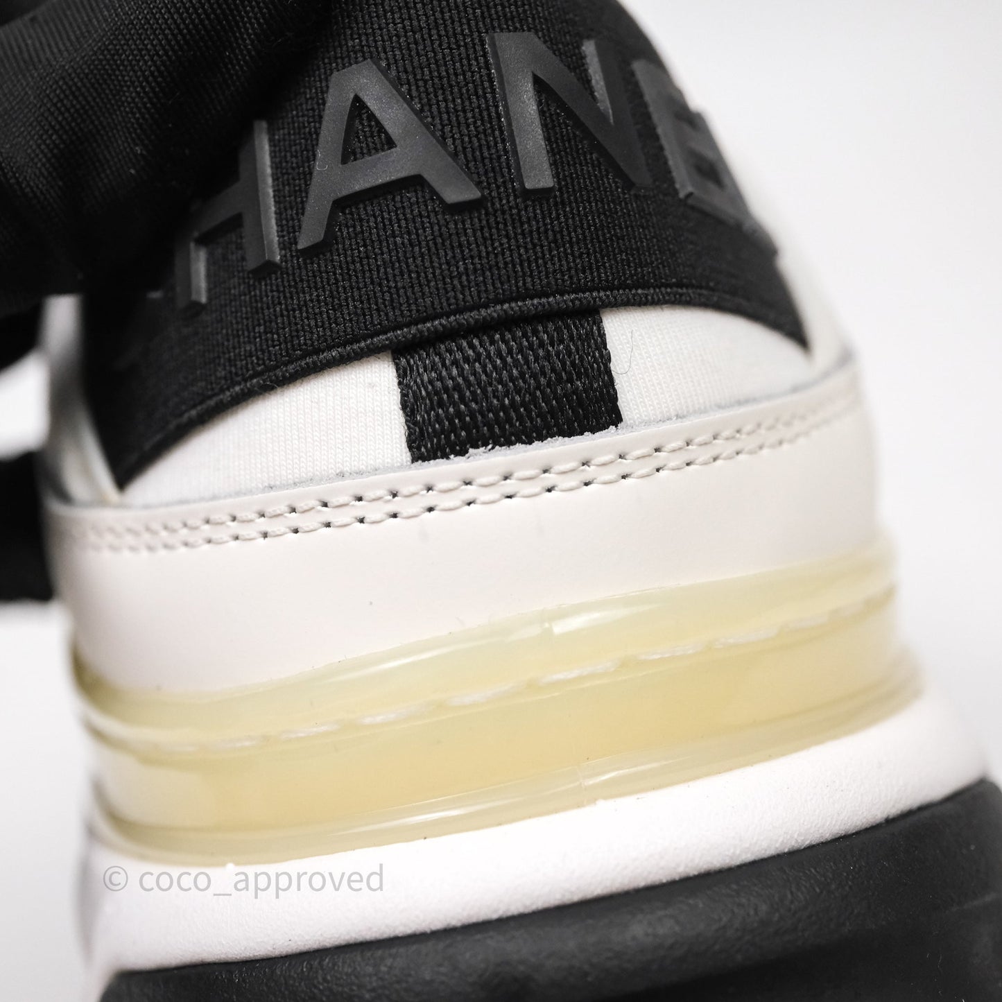 Chanel CC Sneakers Cream Black Size 37.5