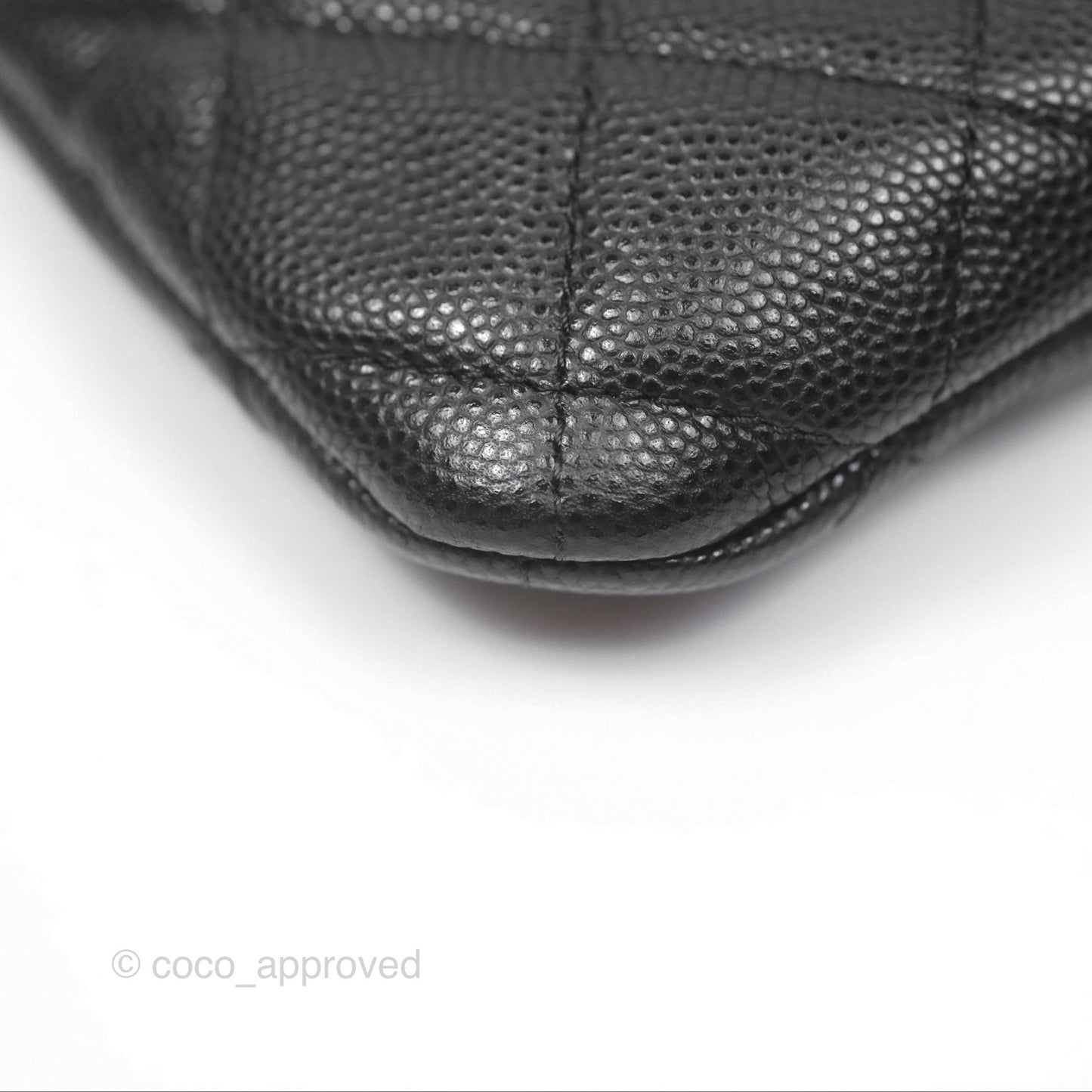 Chanel Quilted Mini O Case Black Caviar Gold Hardware