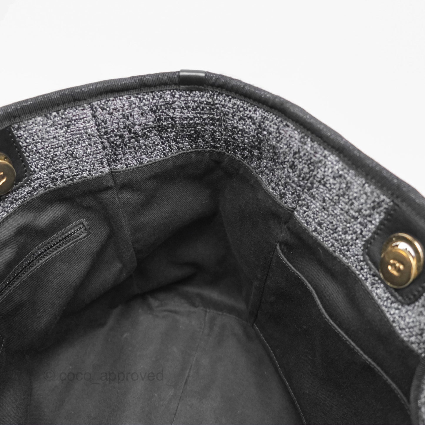 Chanel Medium Deauville Black Charcoal Tote