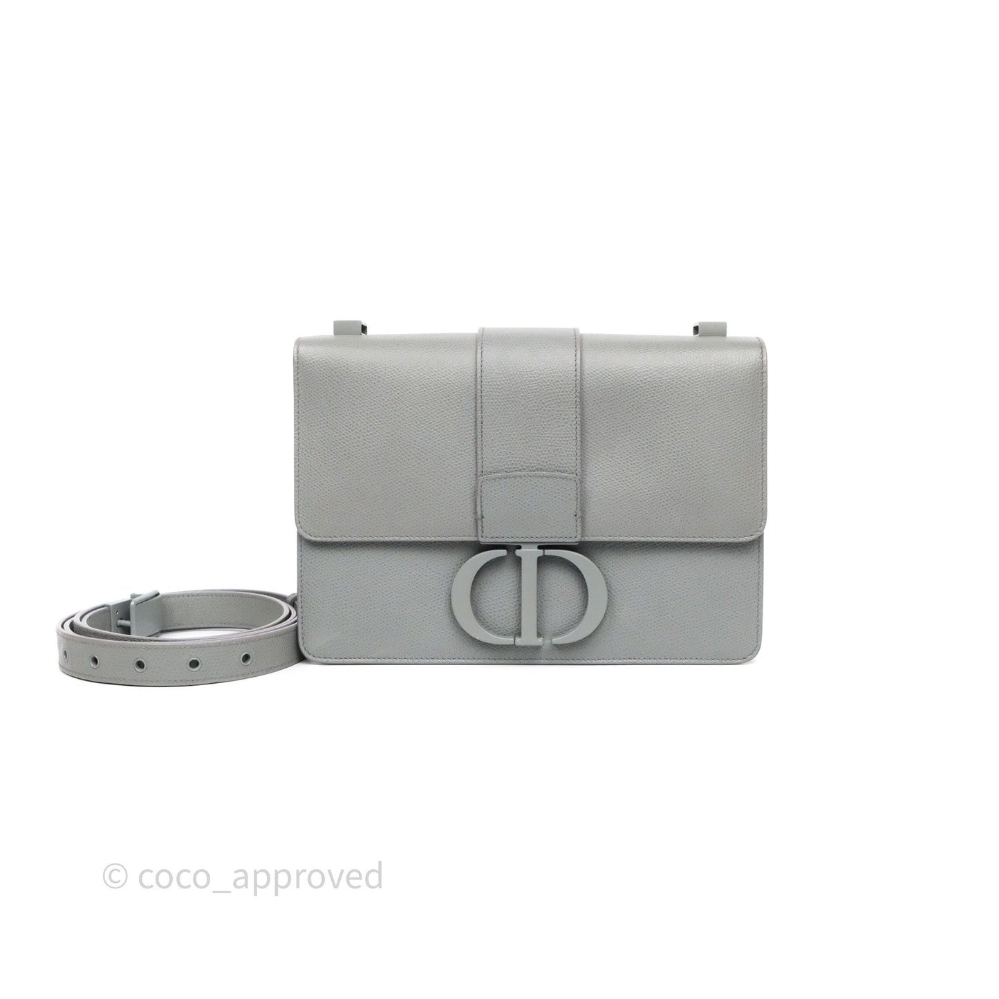Dior 30 Montaigne Bag Grey Ultra Matte Grained Calfskin