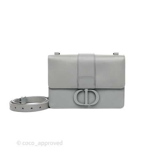 Dior 30 Montaigne Bag Grey Ultra Matte Grained Calfskin