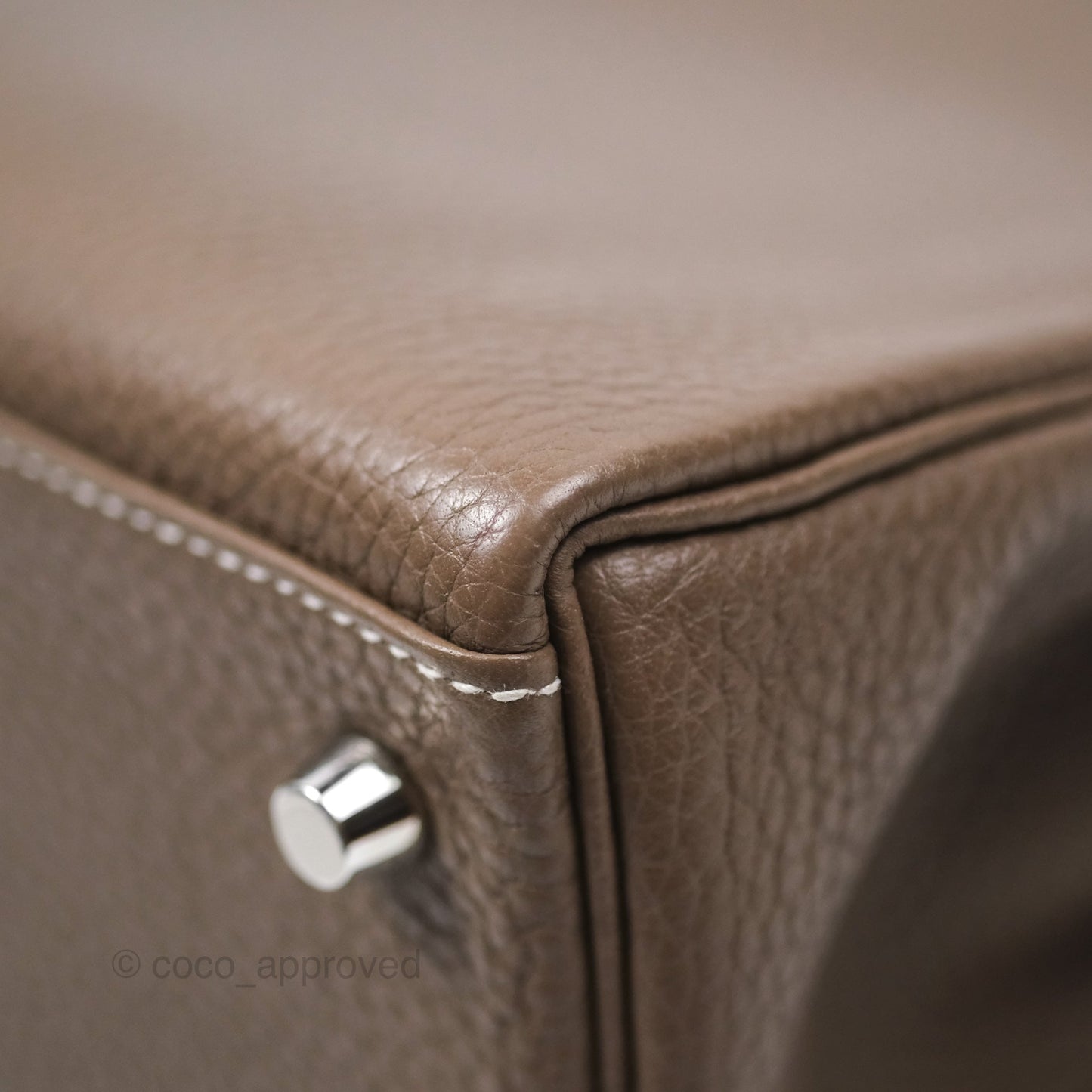 Hermès Kelly 28 Retourne Etoupe 18 Clemence Palladium Hardware