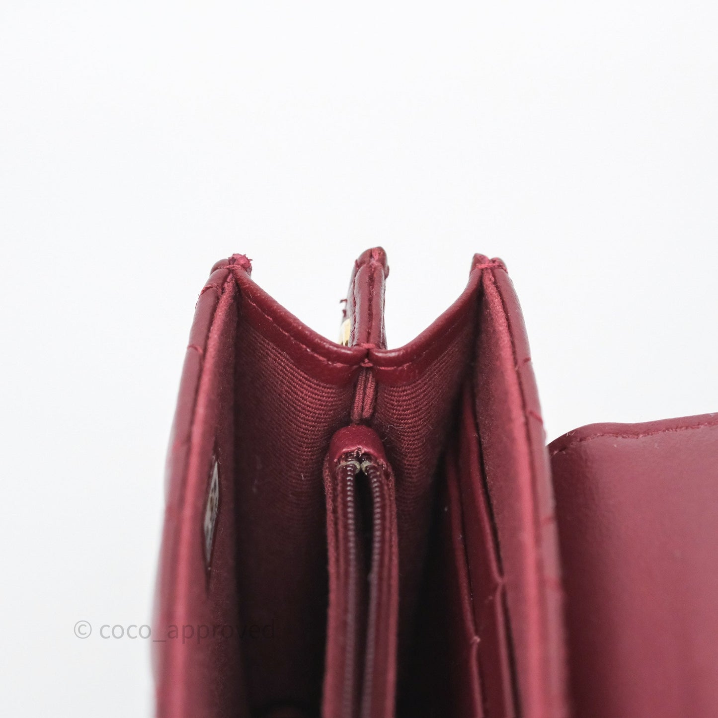 Chanel Mini WOC with CC Chain Burgundy Lambskin Gold Hardware 22K